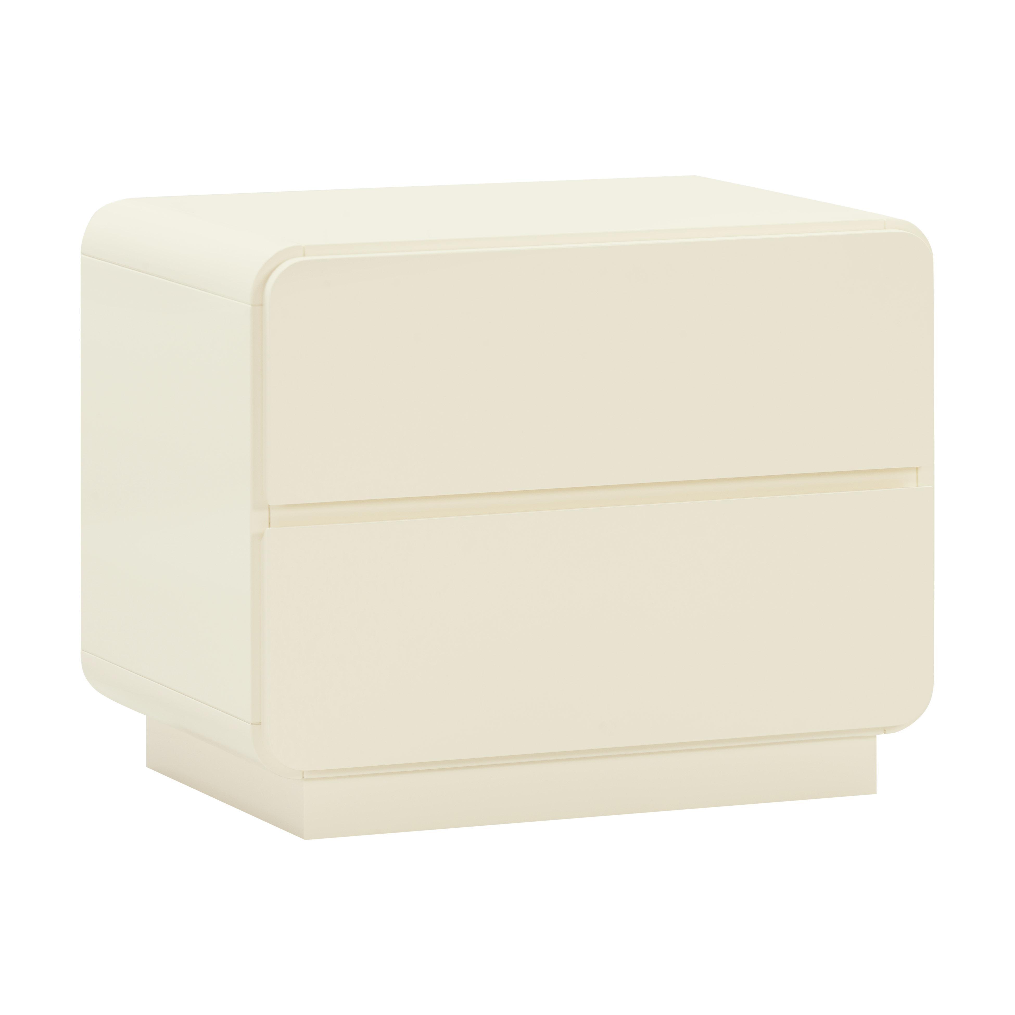 Tov Funriture Sagura 22" Nightstand, Cream, large