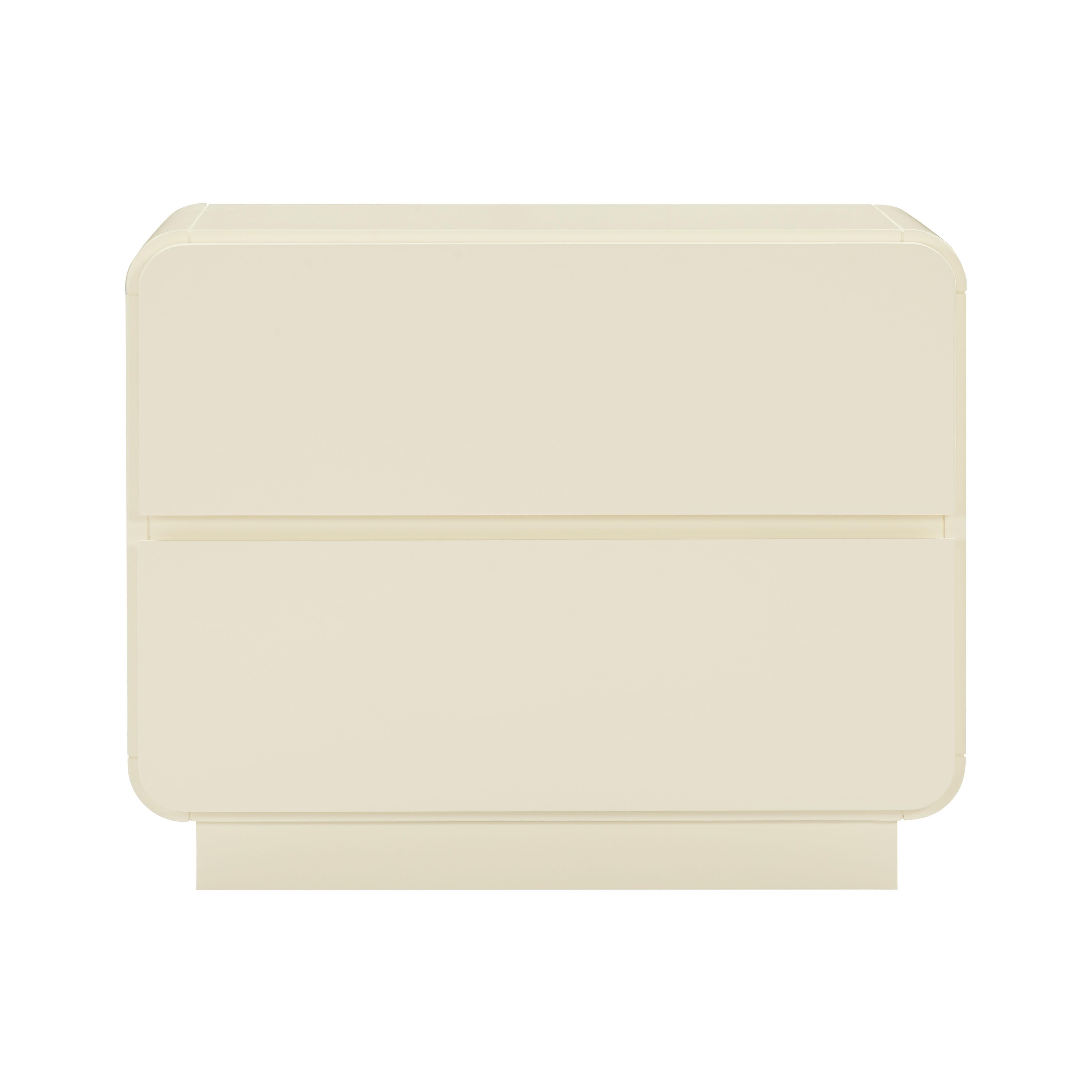 Tov Funriture Sagura 22" Nightstand, Cream, large