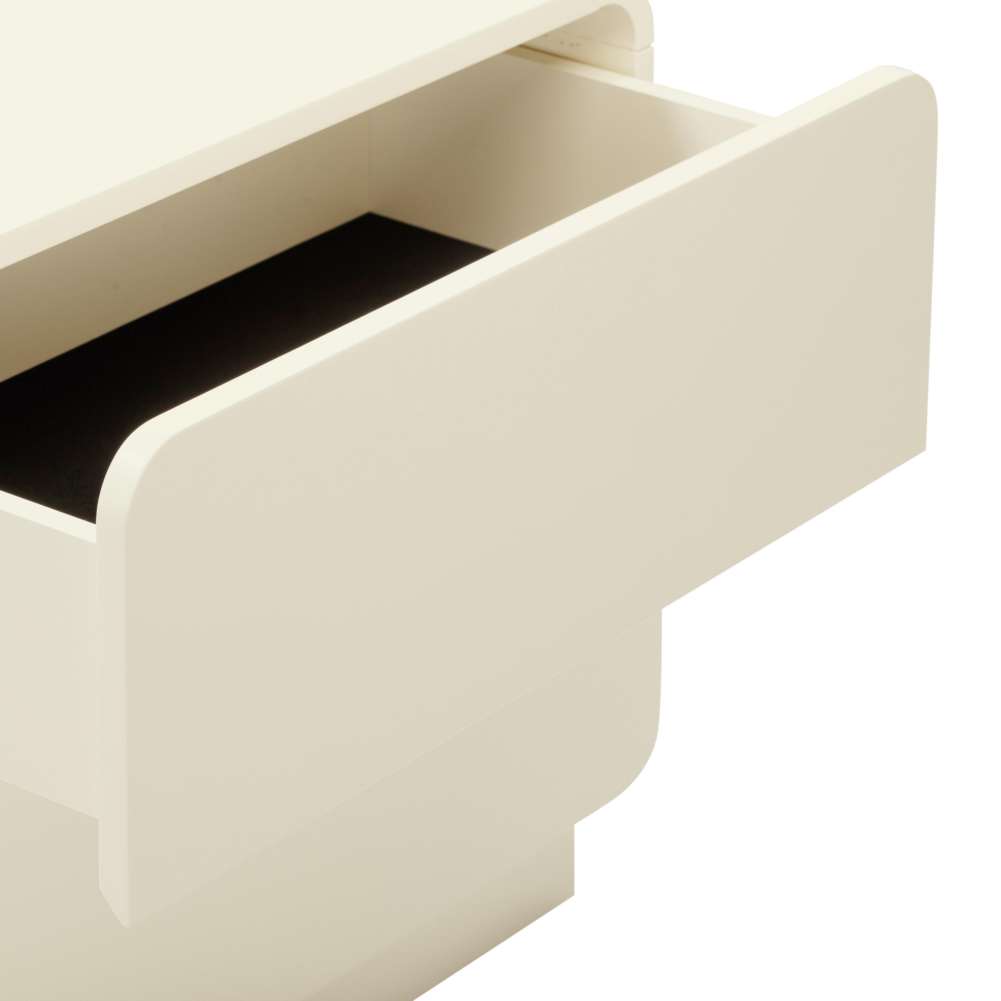 Tov Funriture Sagura 22" Nightstand, Cream, large