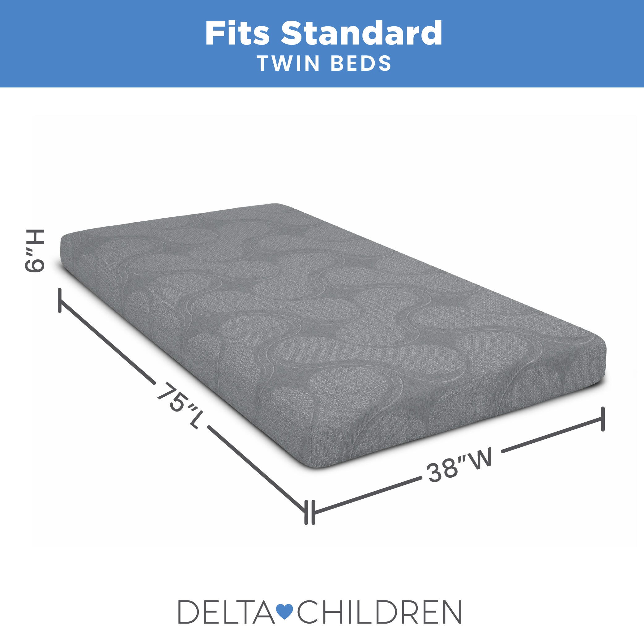 Delta Children Snooze Memory Foam Twin Mattress, , large