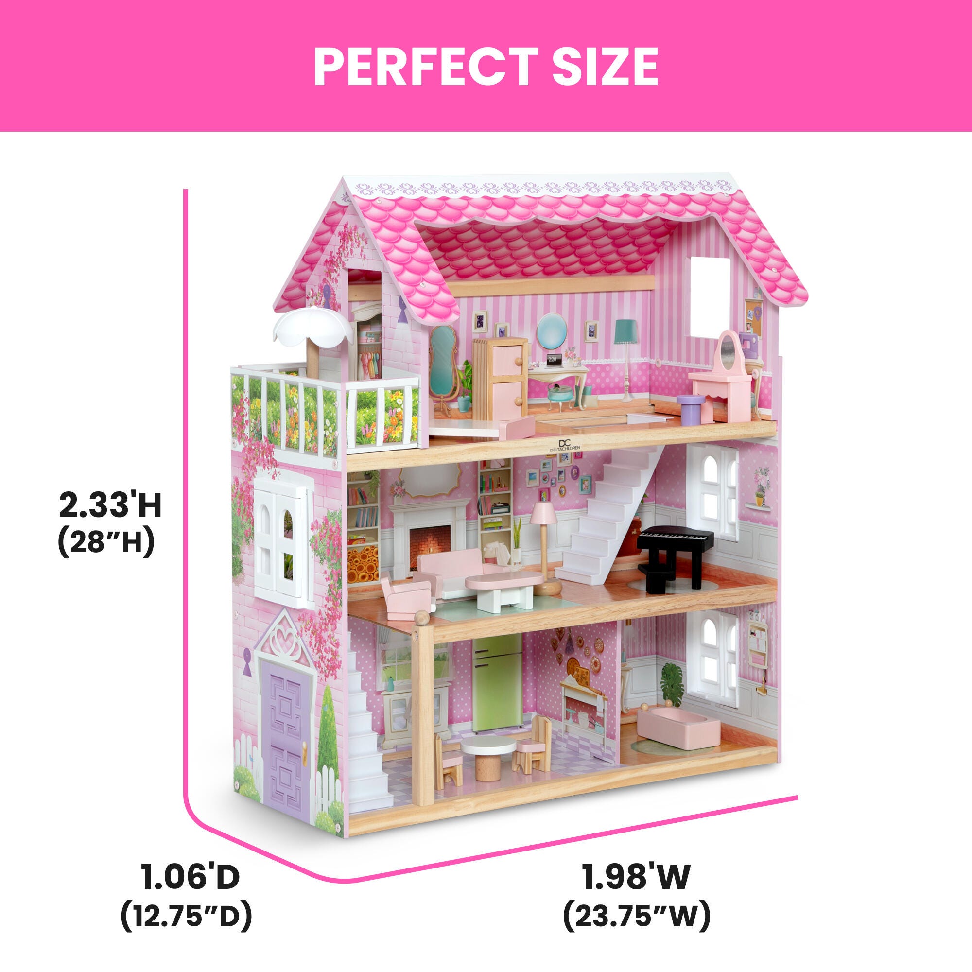 Delta Children Little Gem Montessori Dollhouse, , large