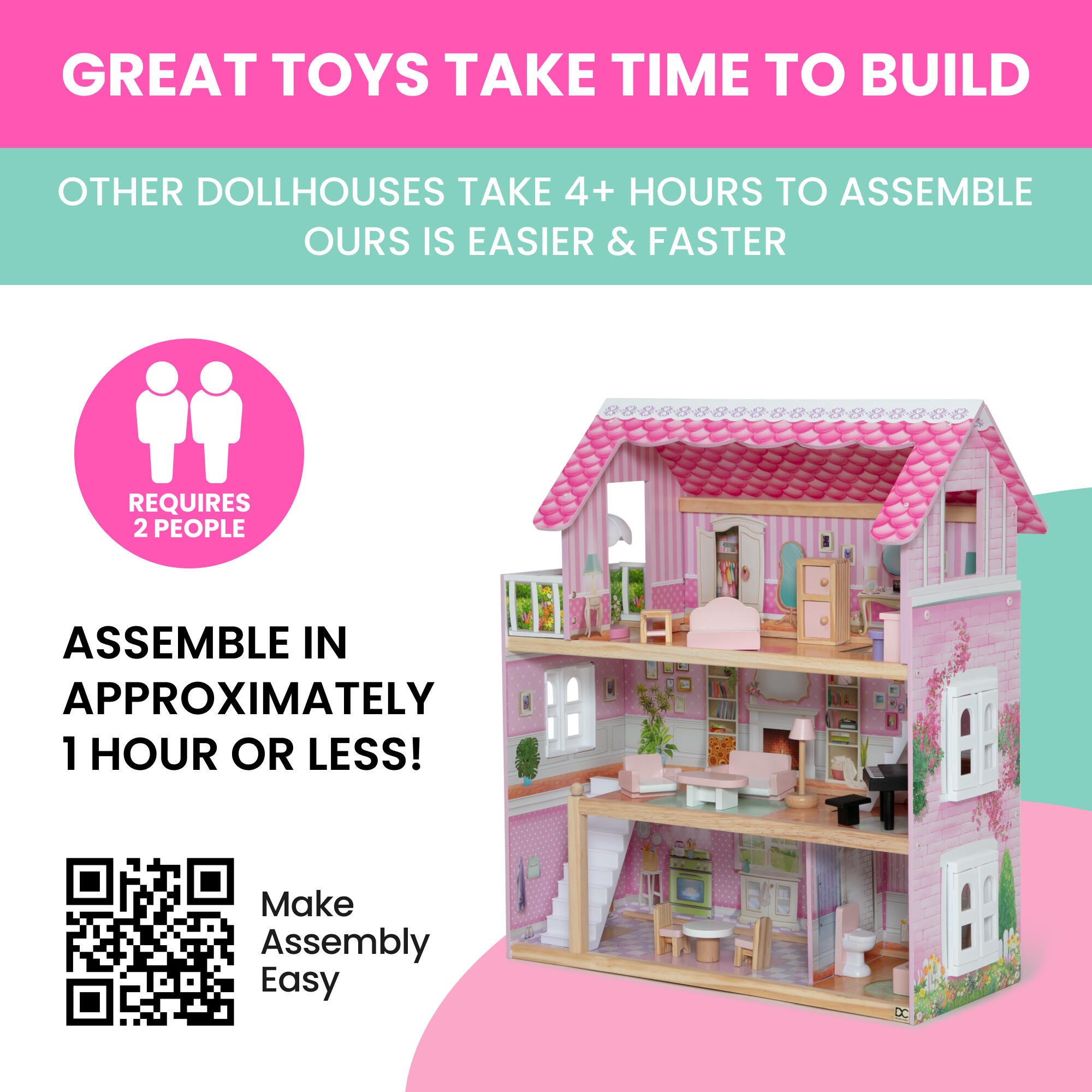 Delta Children Little Gem Montessori Dollhouse, , large