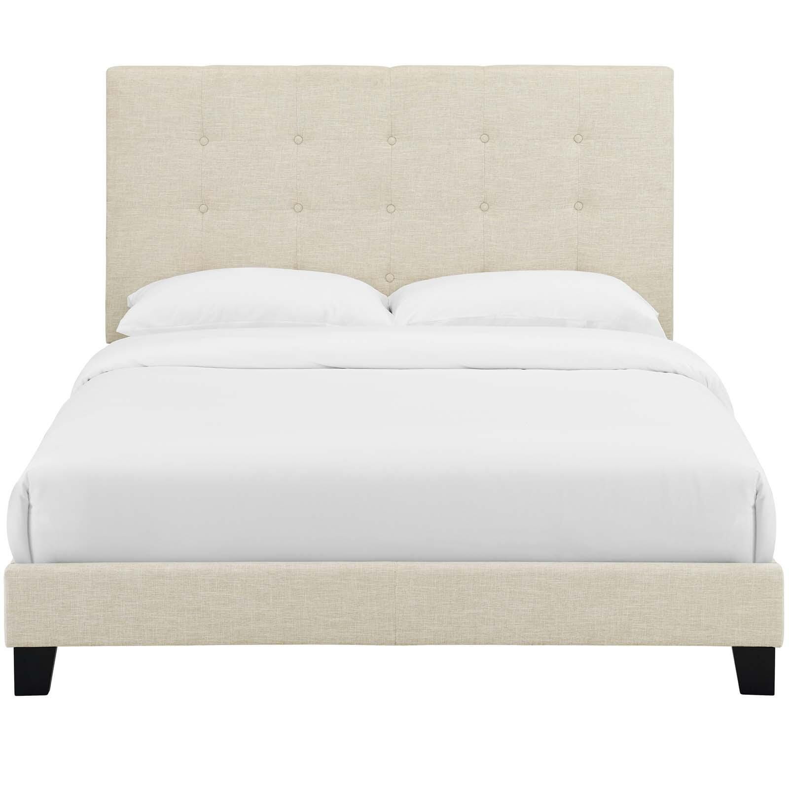 Modway Melanie Queen Platform Bed, Beige, large