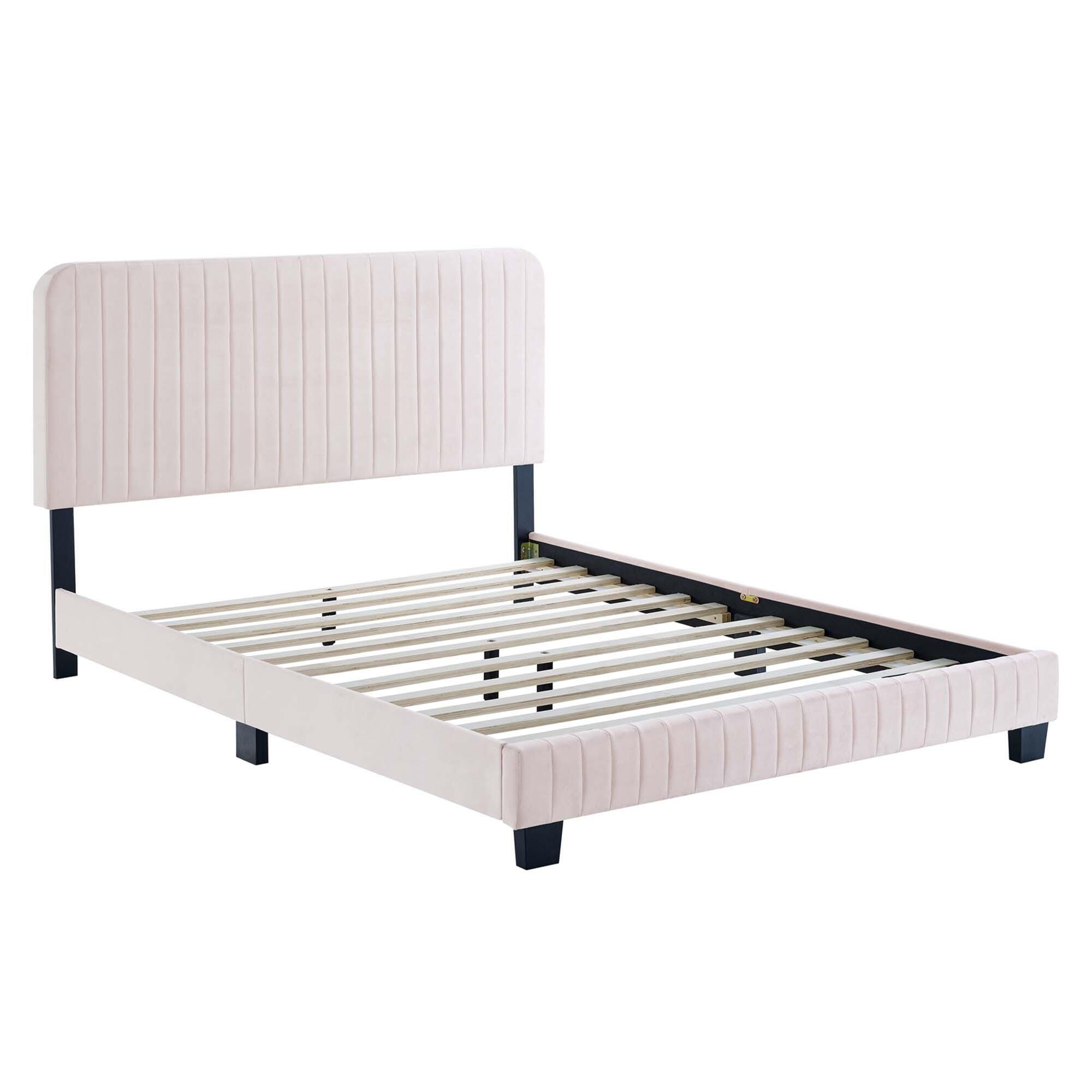 Modway Celine Full Platform Bed, Pink, large