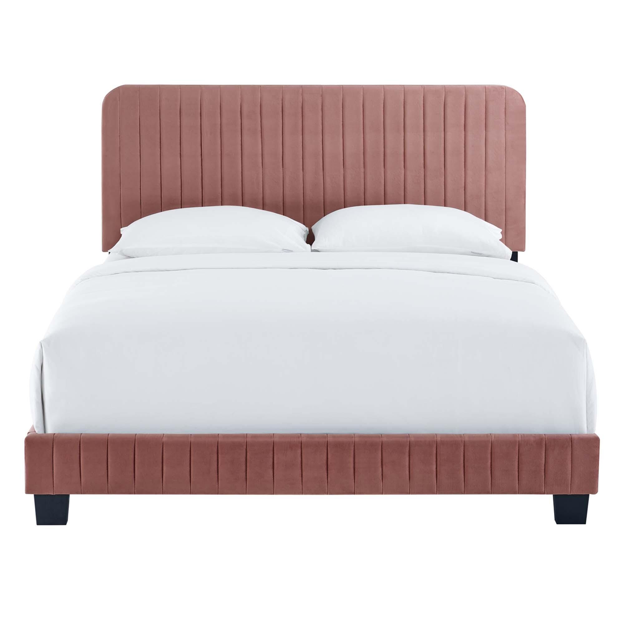 Modway Celine Full Platform Bed, Dusty Rose, large