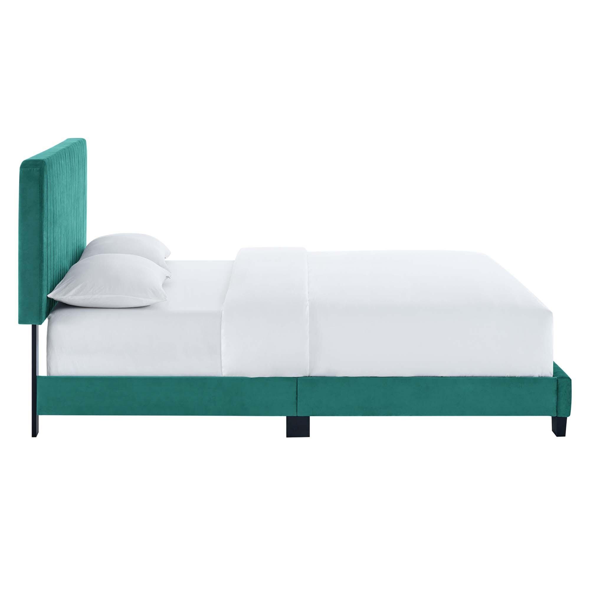 Modway Celine Full Platform Bed, Teal, large