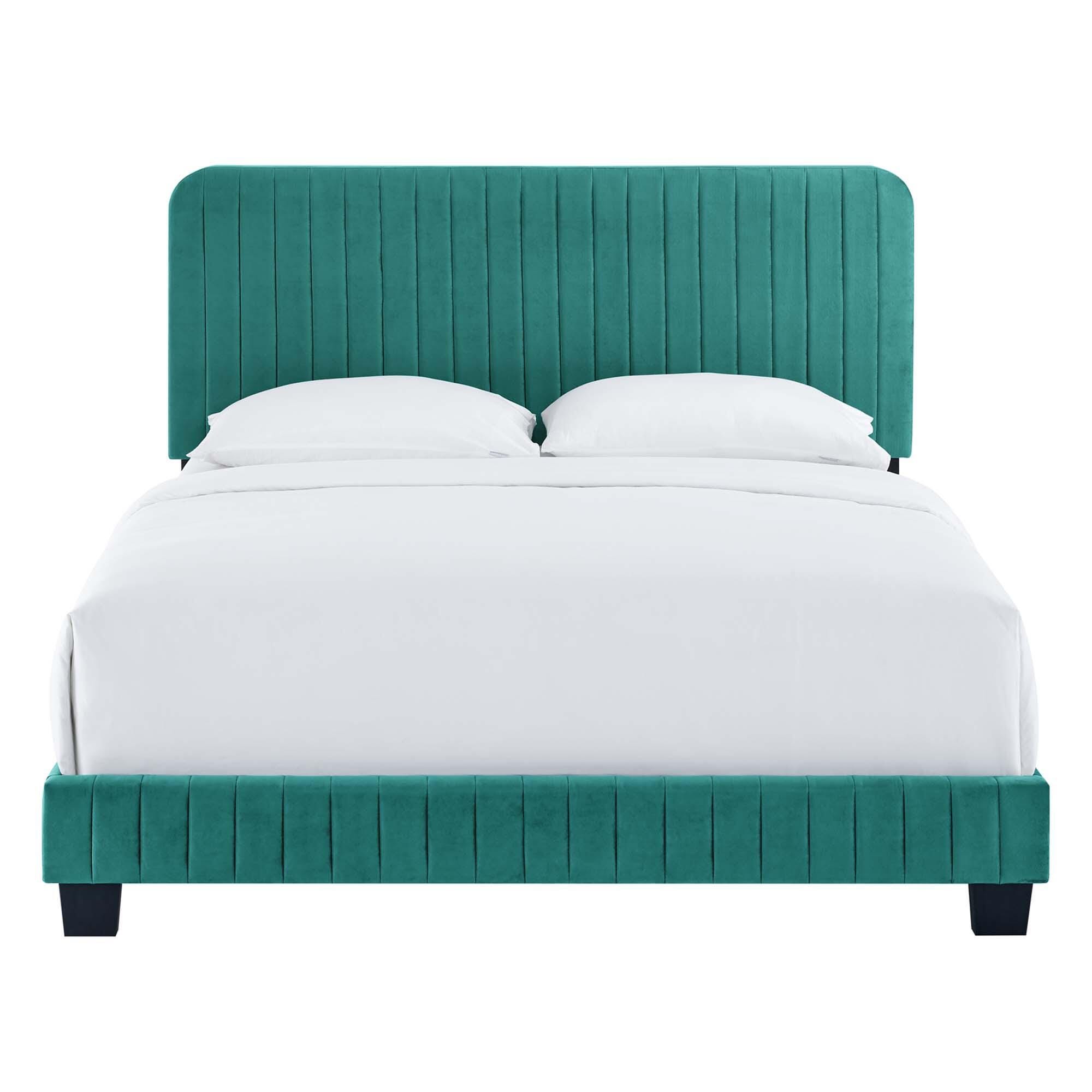 Modway Celine Full Platform Bed, Teal, large