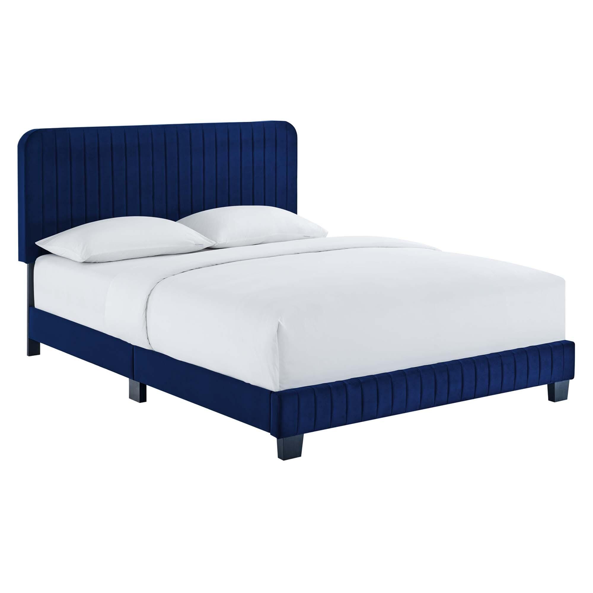 Modway Celine Full Platform Bed, Navy, large