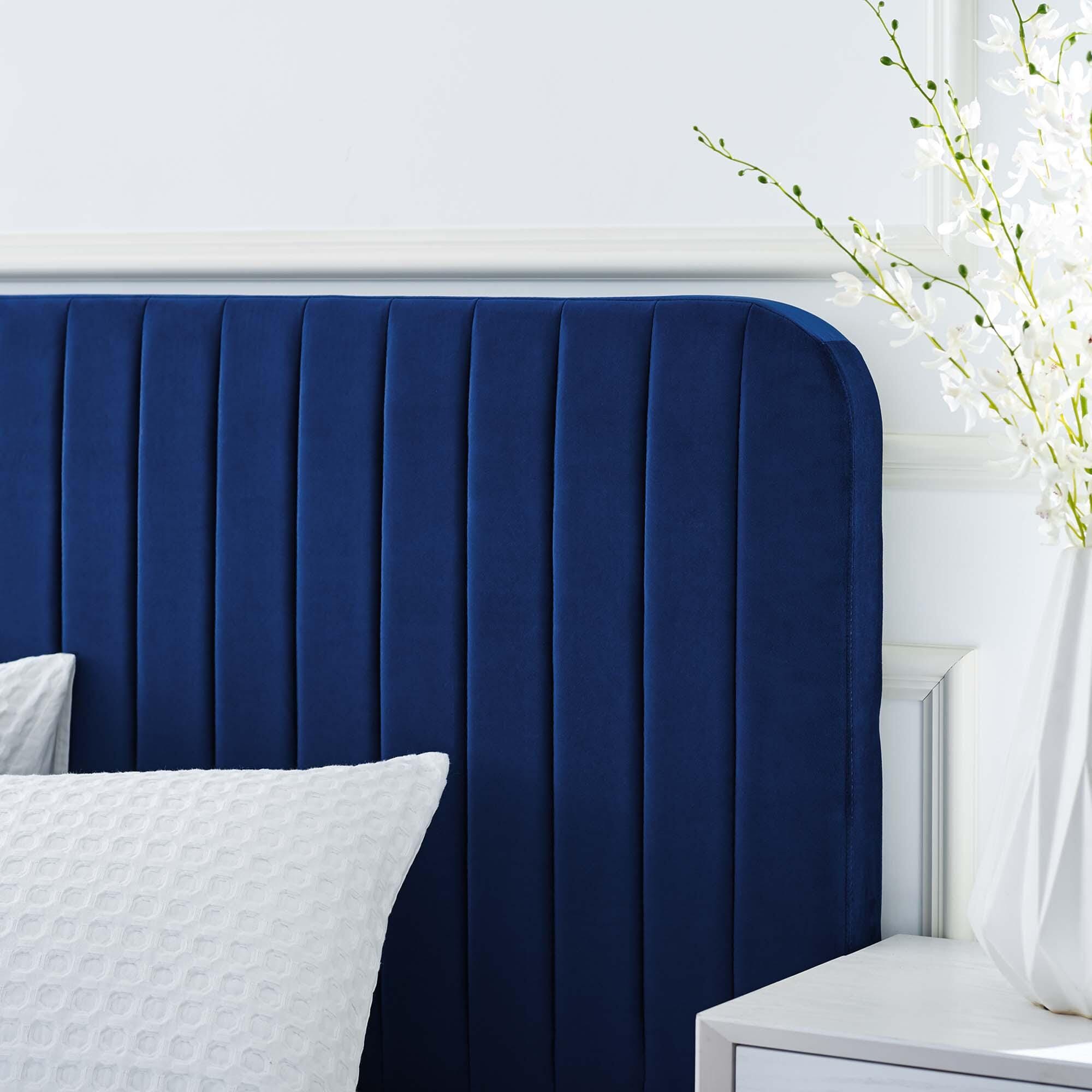 Modway Celine Full Platform Bed, Navy, large