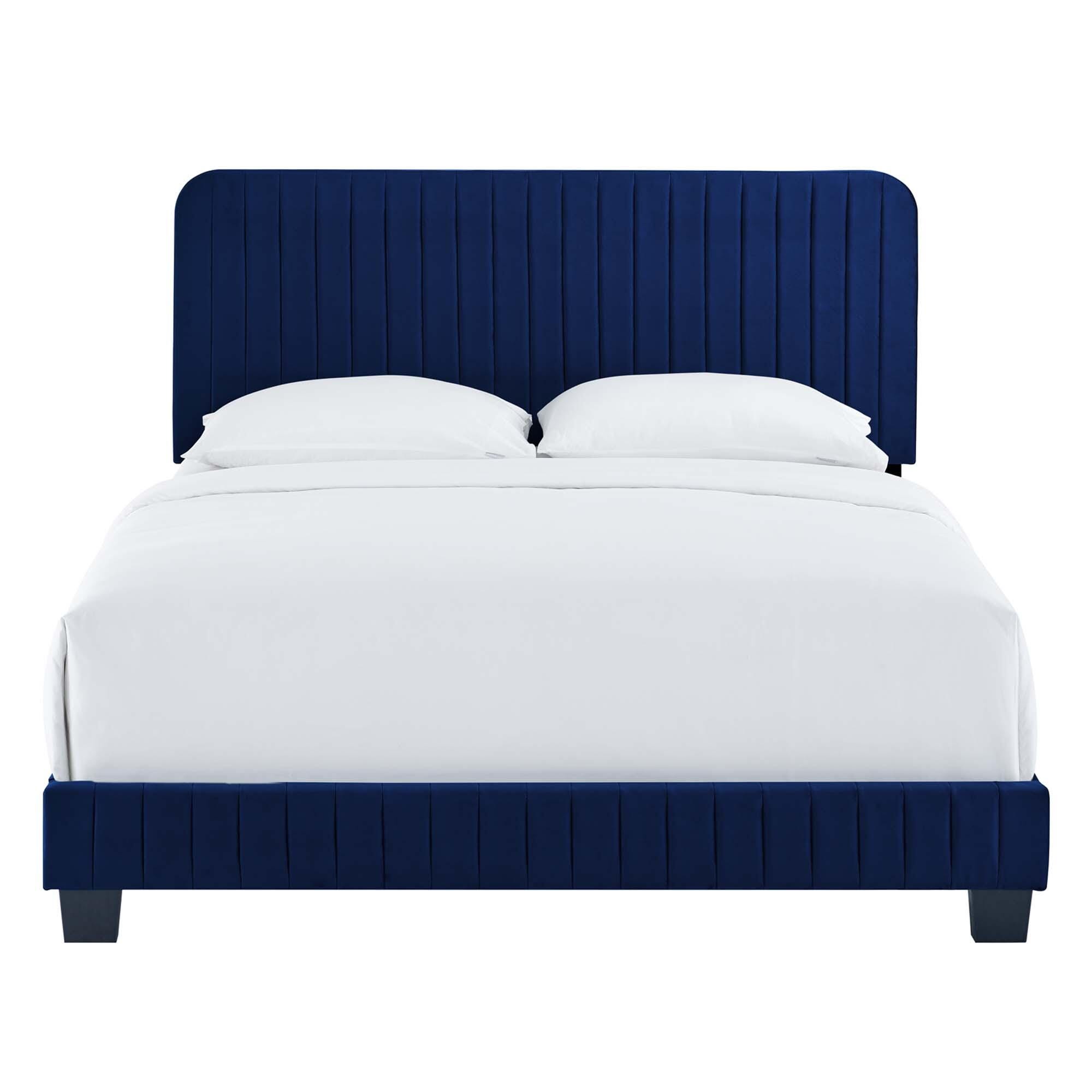 Modway Celine Full Platform Bed, Navy, large