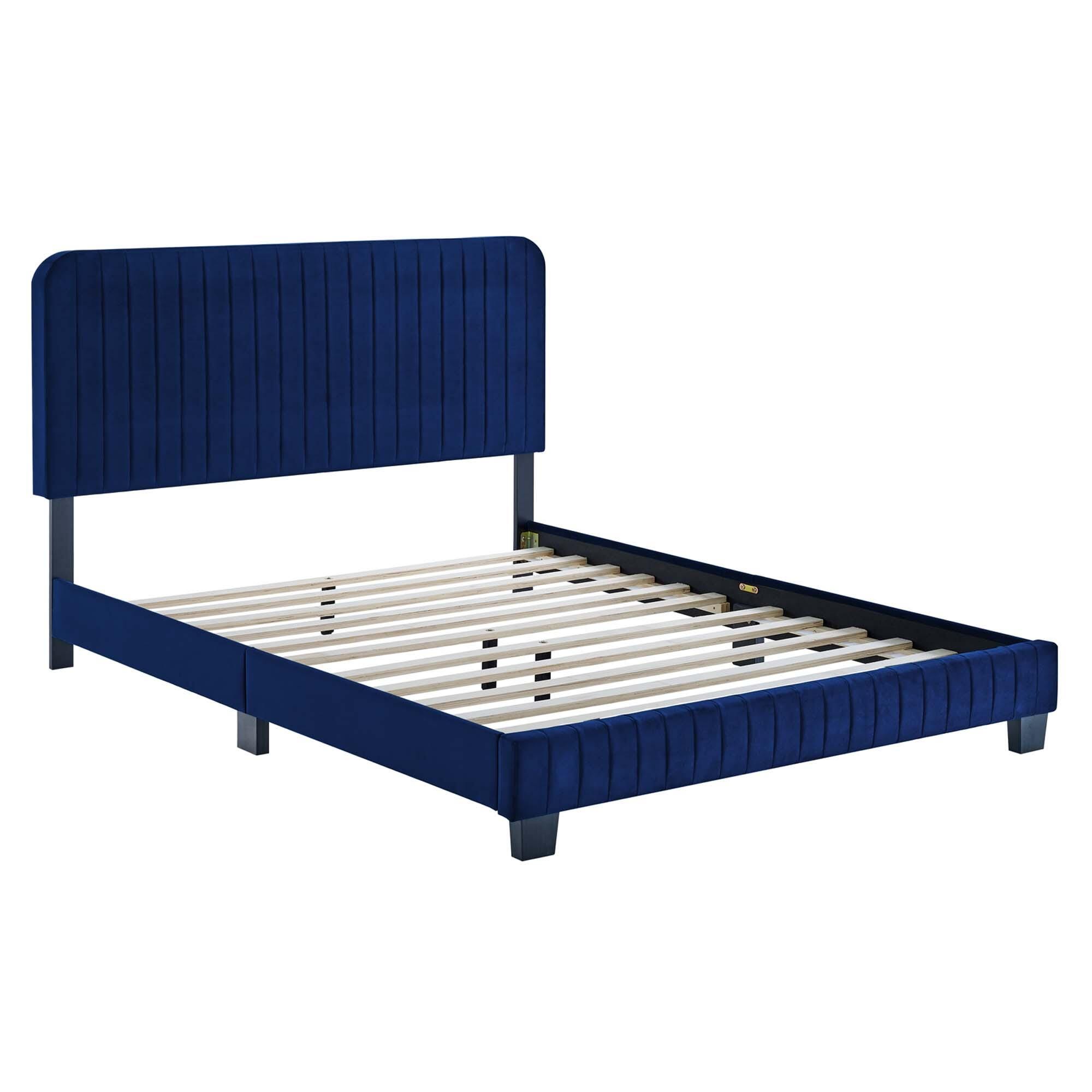 Modway Celine Full Platform Bed, Navy, large