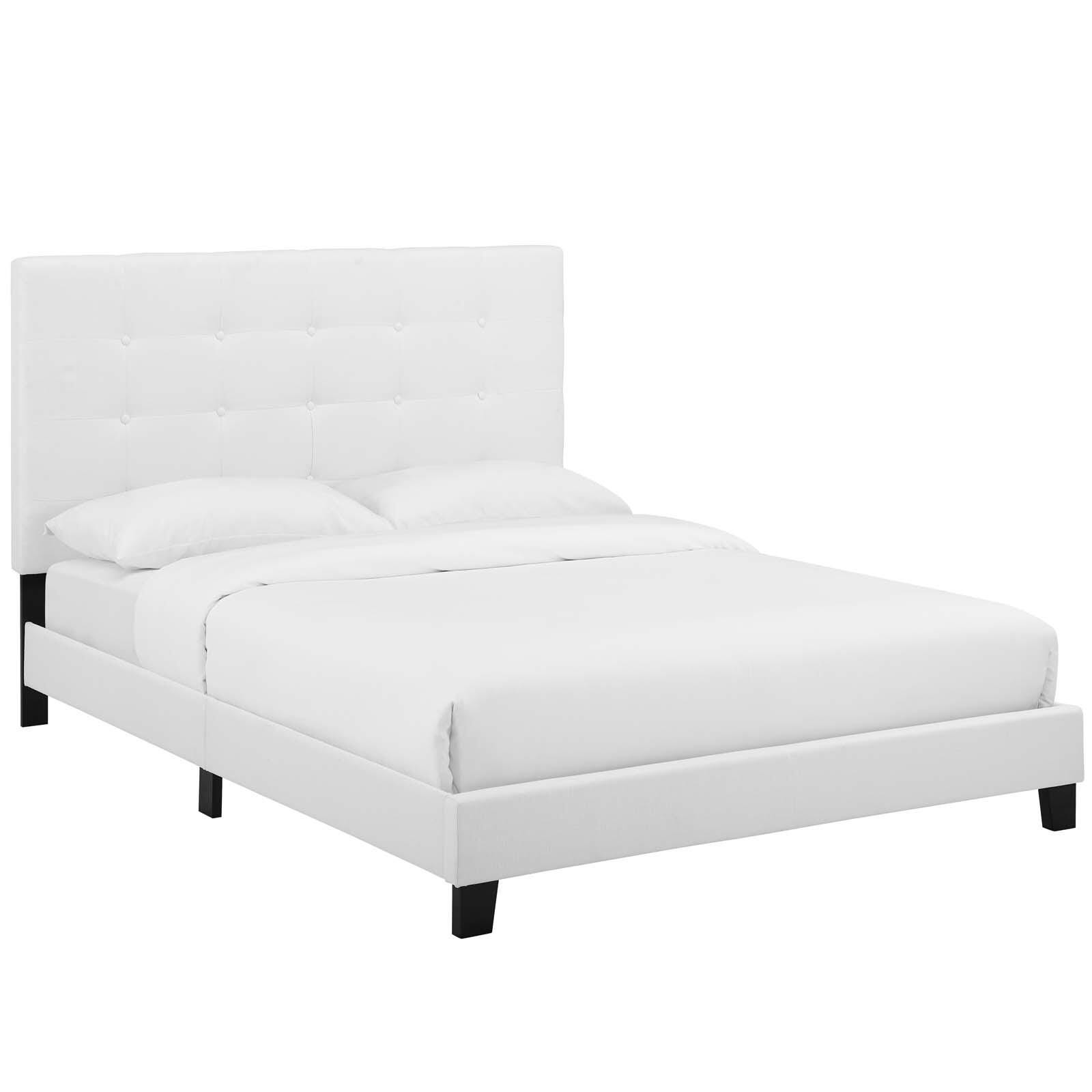 Modway Melanie Full Platform Bed, White, large