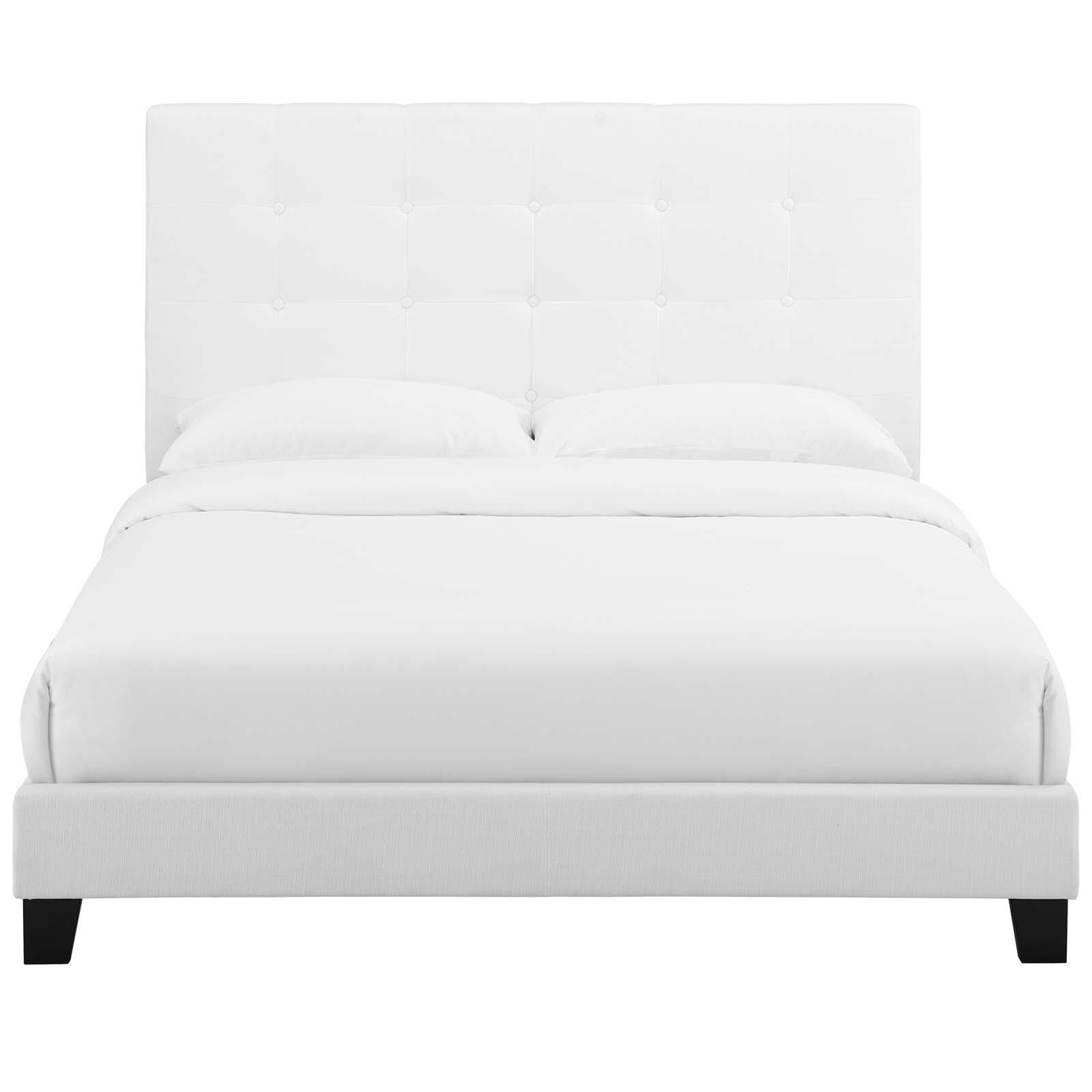 Modway Melanie Full Platform Bed, White, large
