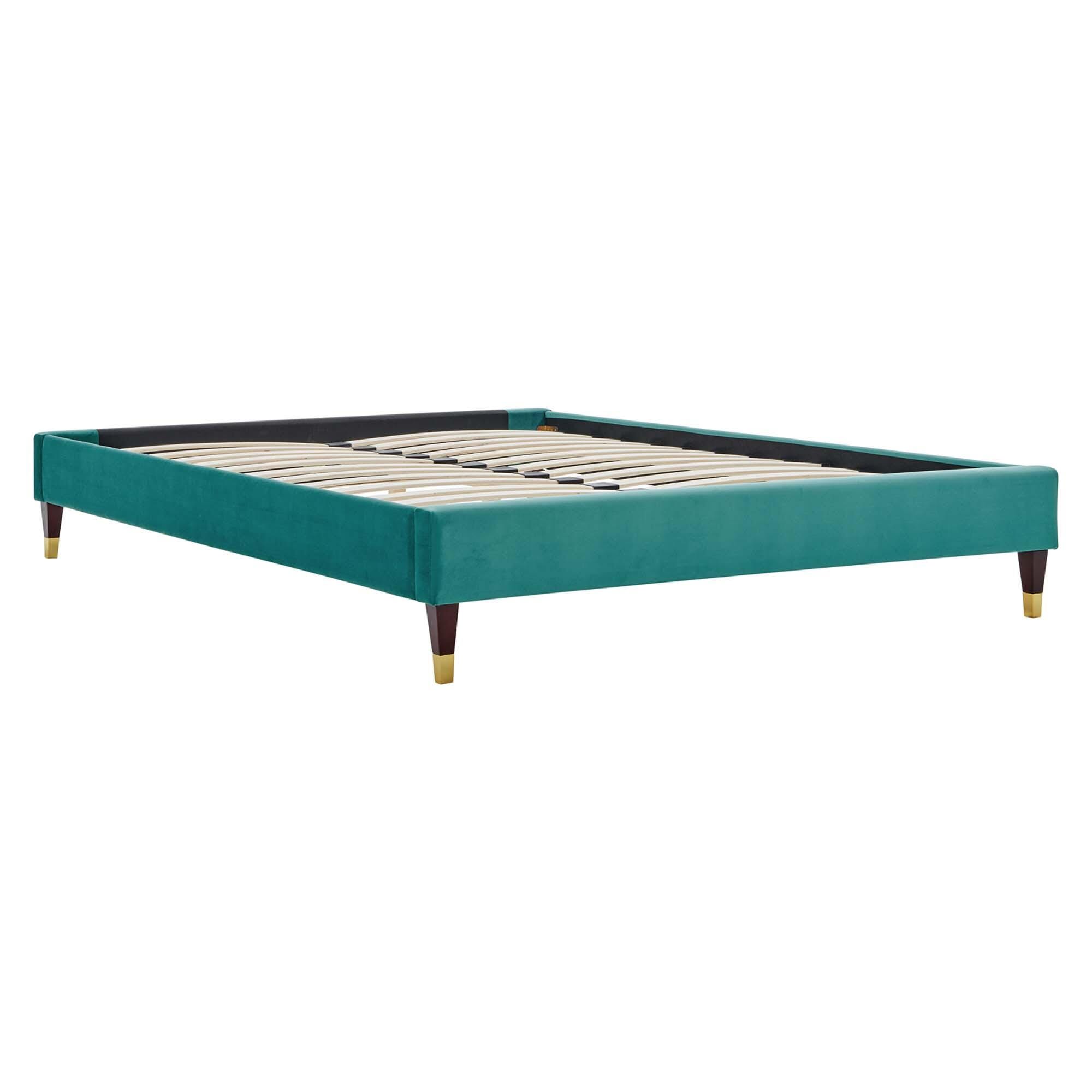 Modway Harlow Full Platform Bed Frame, Teal, large