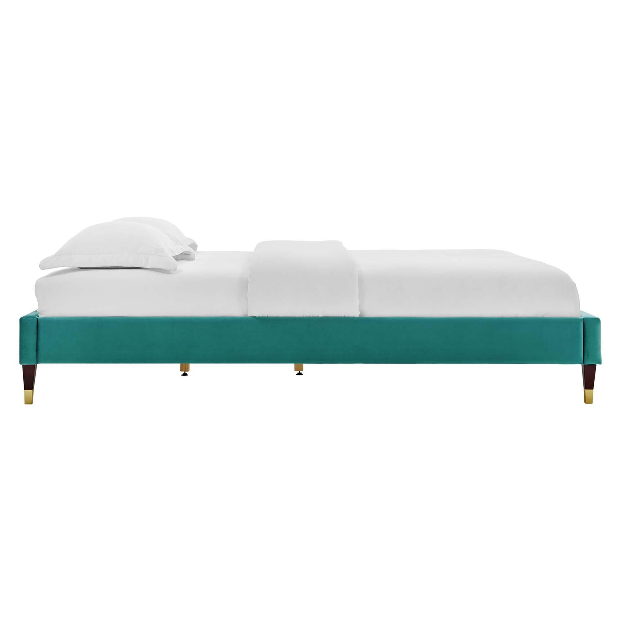 Modway Harlow Full Platform Bed Frame, Teal, large