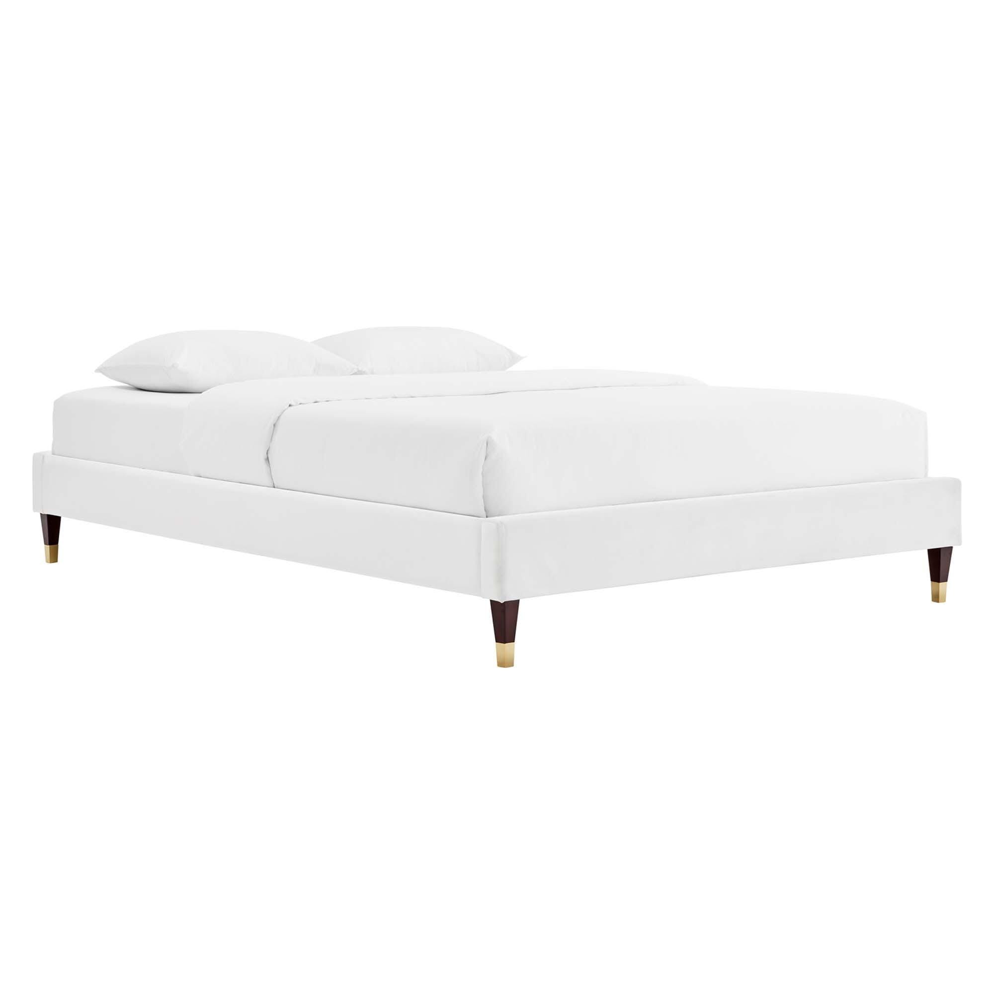 Modway Harlow Full Platform Bed Frame, White, large