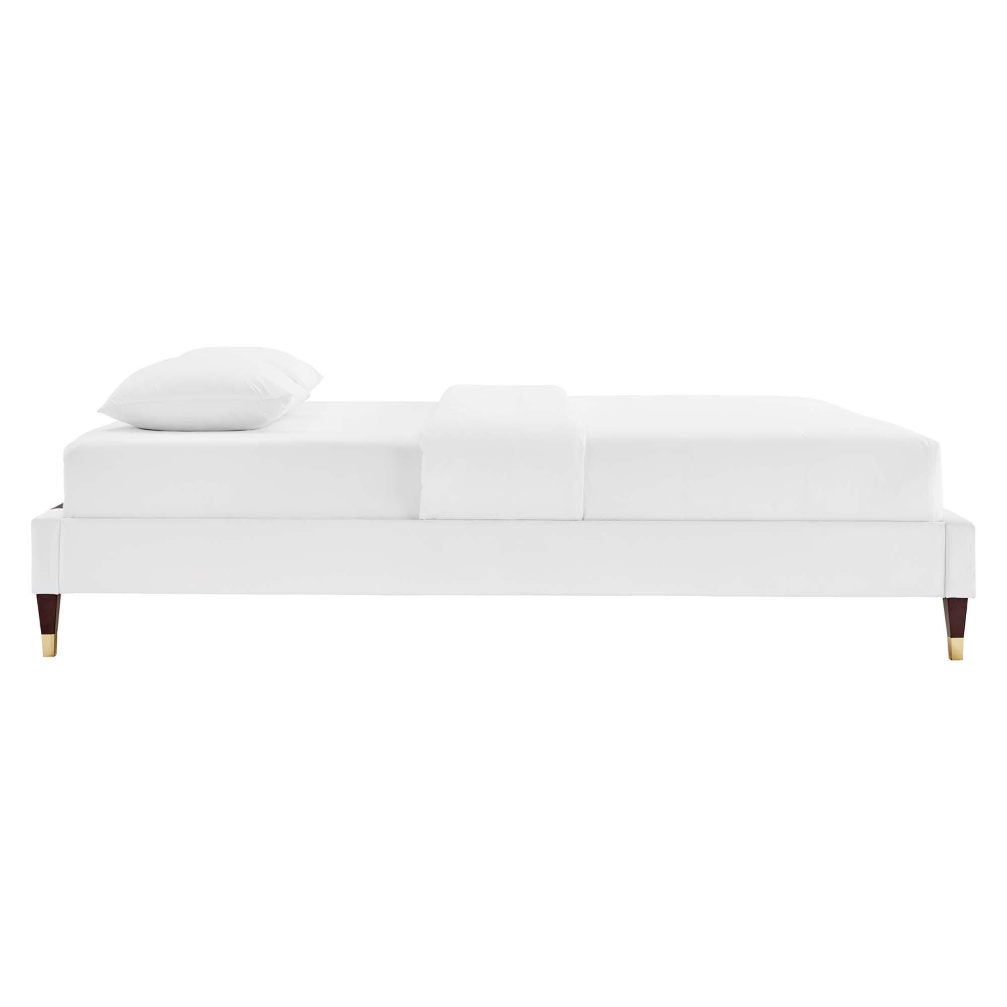 Modway Harlow Full Platform Bed Frame, White, large