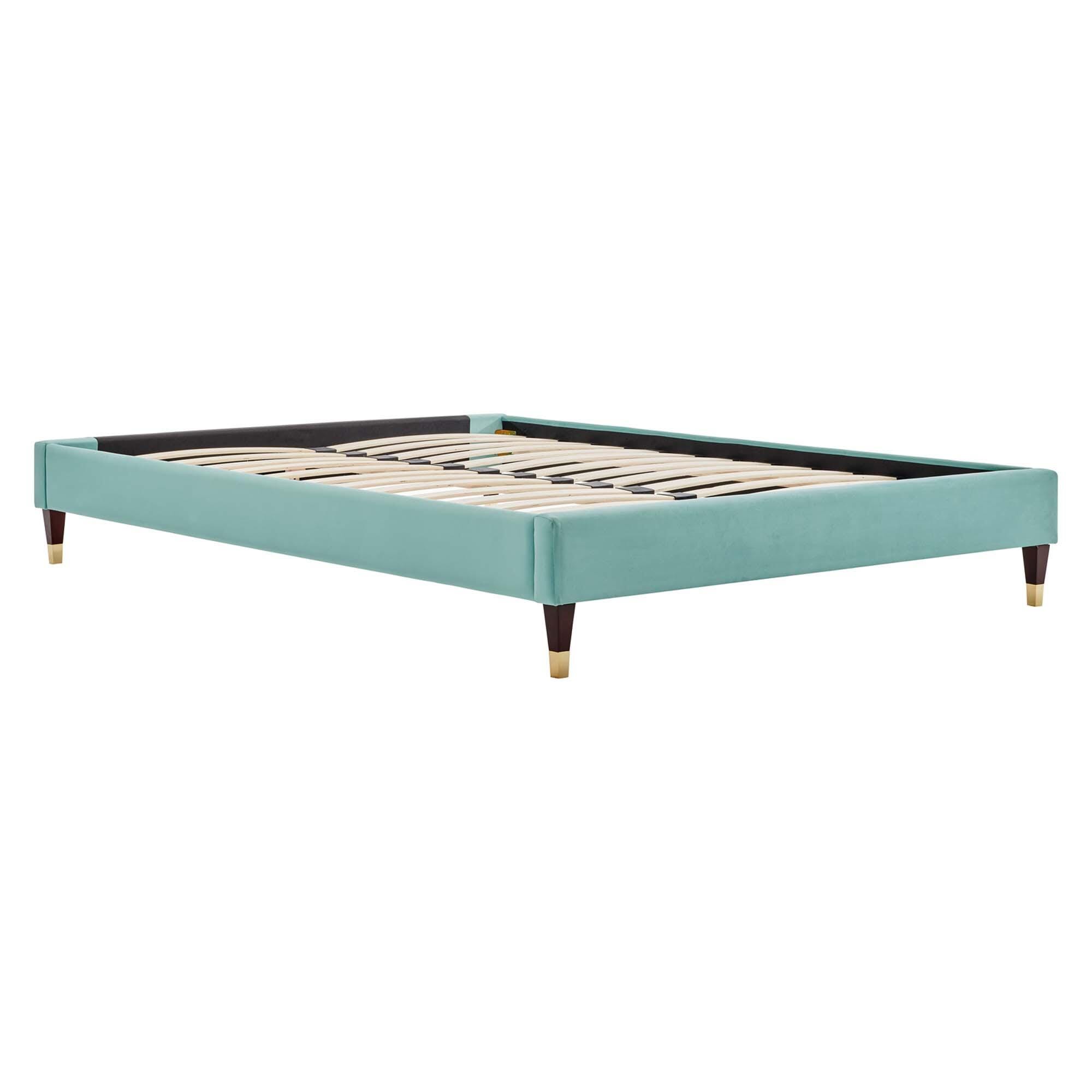 Modway Harlow Full Platform Bed Frame, Mint, large