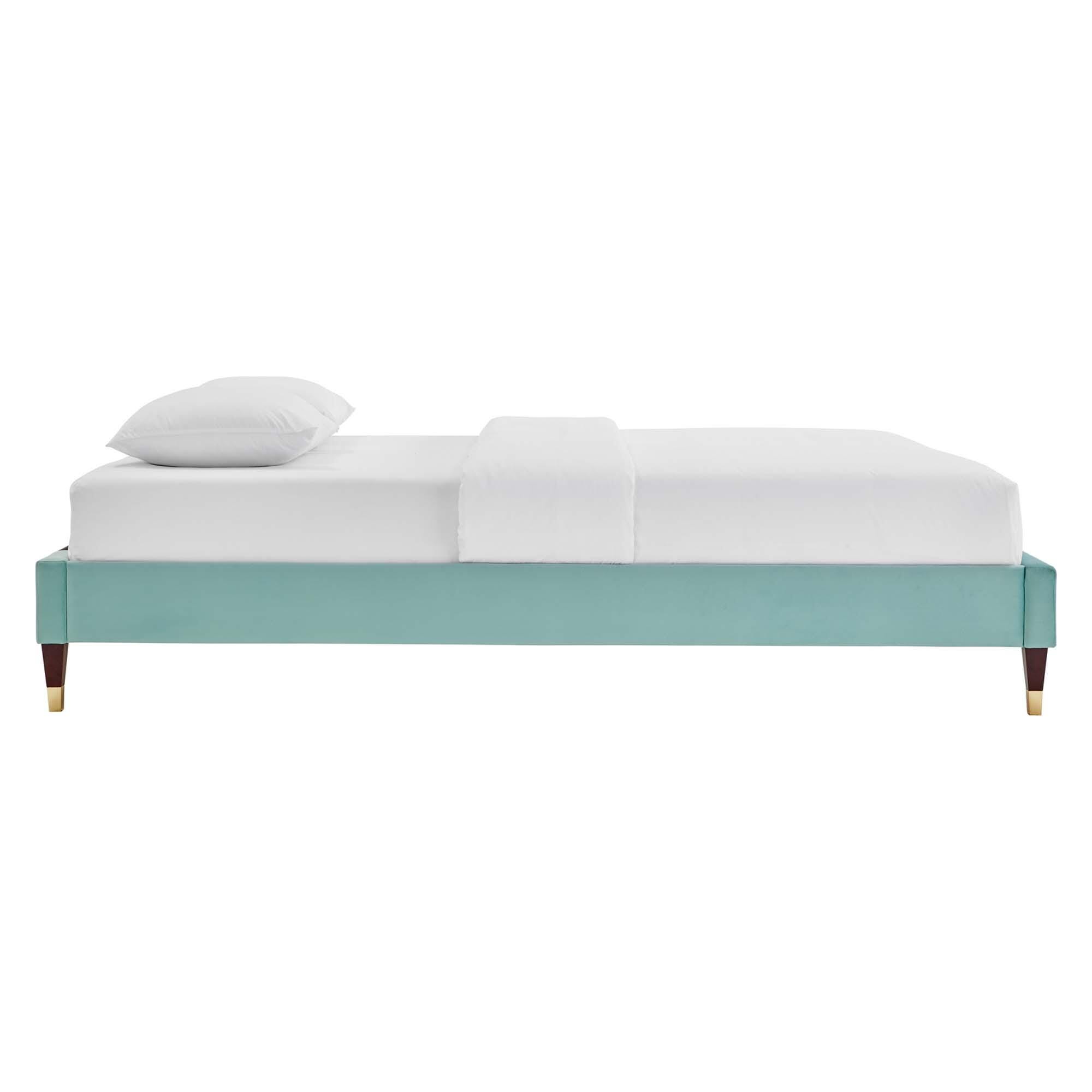 Modway Harlow Full Platform Bed Frame, Mint, large