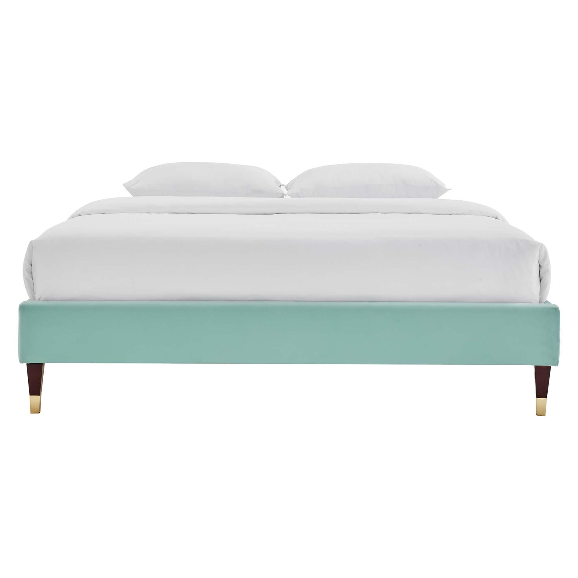 Modway Harlow Full Platform Bed Frame, Mint, large