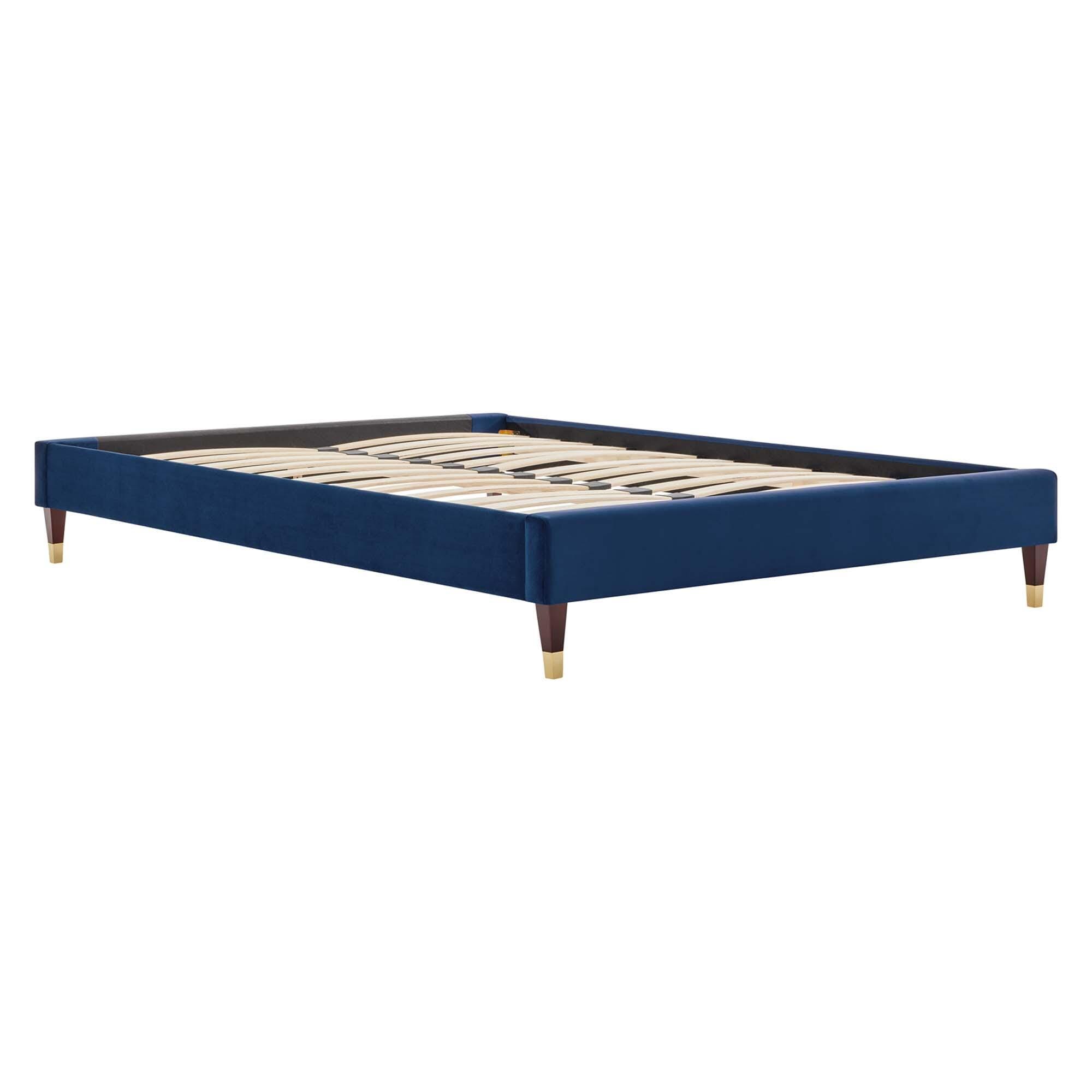 Modway Harlow Full Platform Bed Frame, Navy, large
