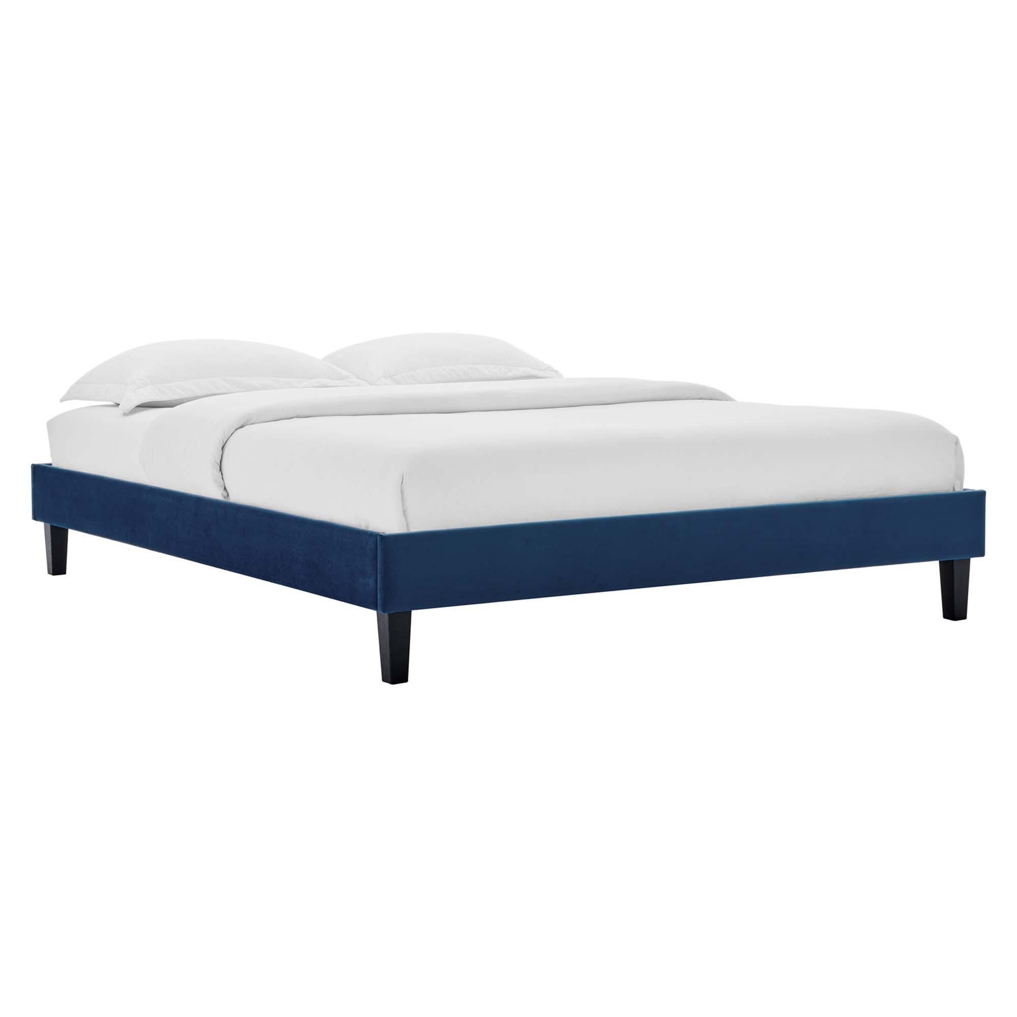 Modway Reign Full Platform Bed Frame, Navy, large