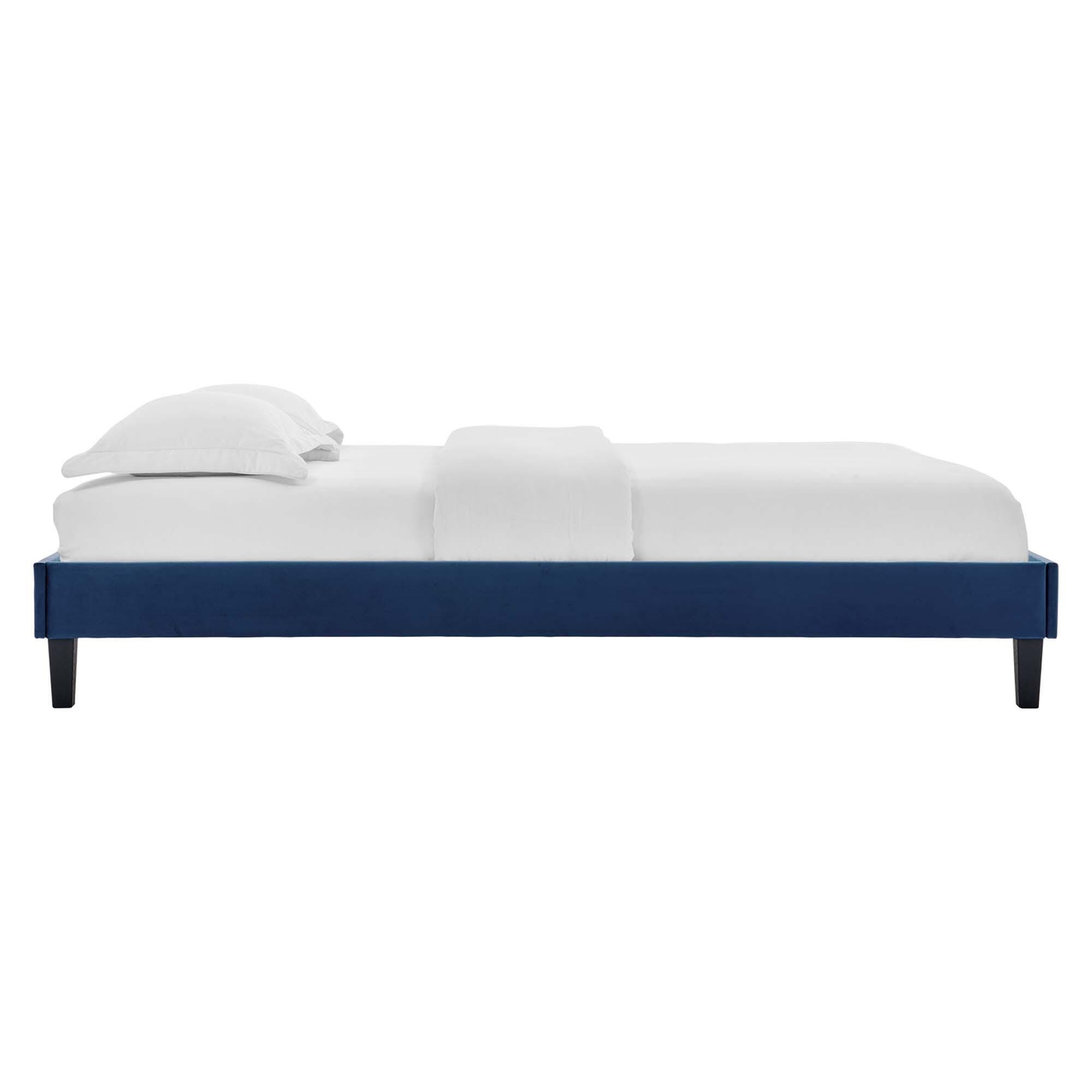 Modway Reign Full Platform Bed Frame, Navy, large