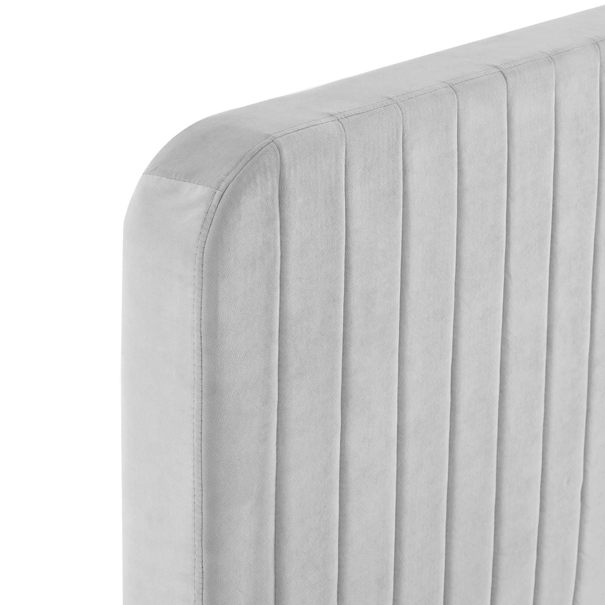 Modway Celine Queen Platform Bed, Light Gray, large