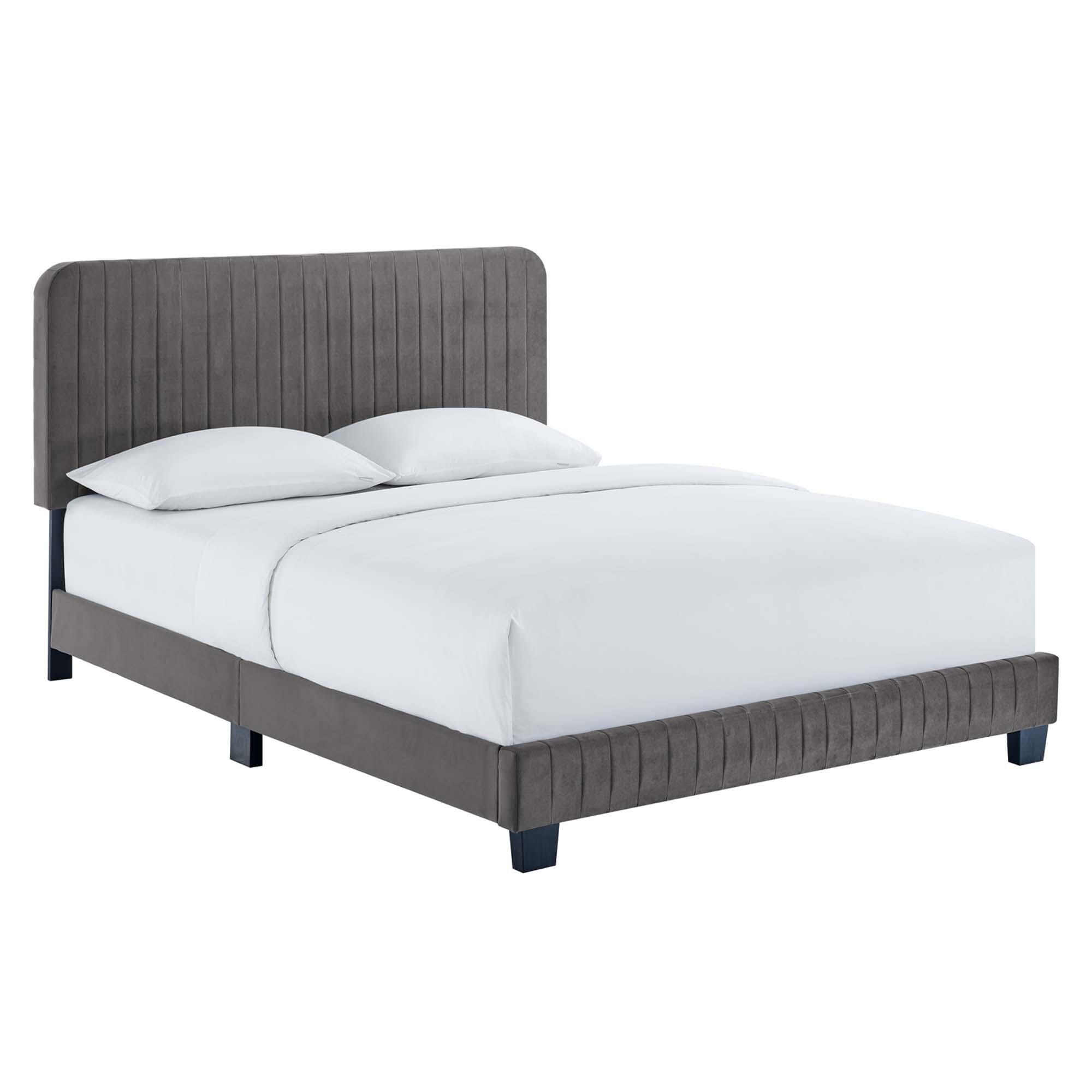 Modway Celine Queen Platform Bed, Gray, large