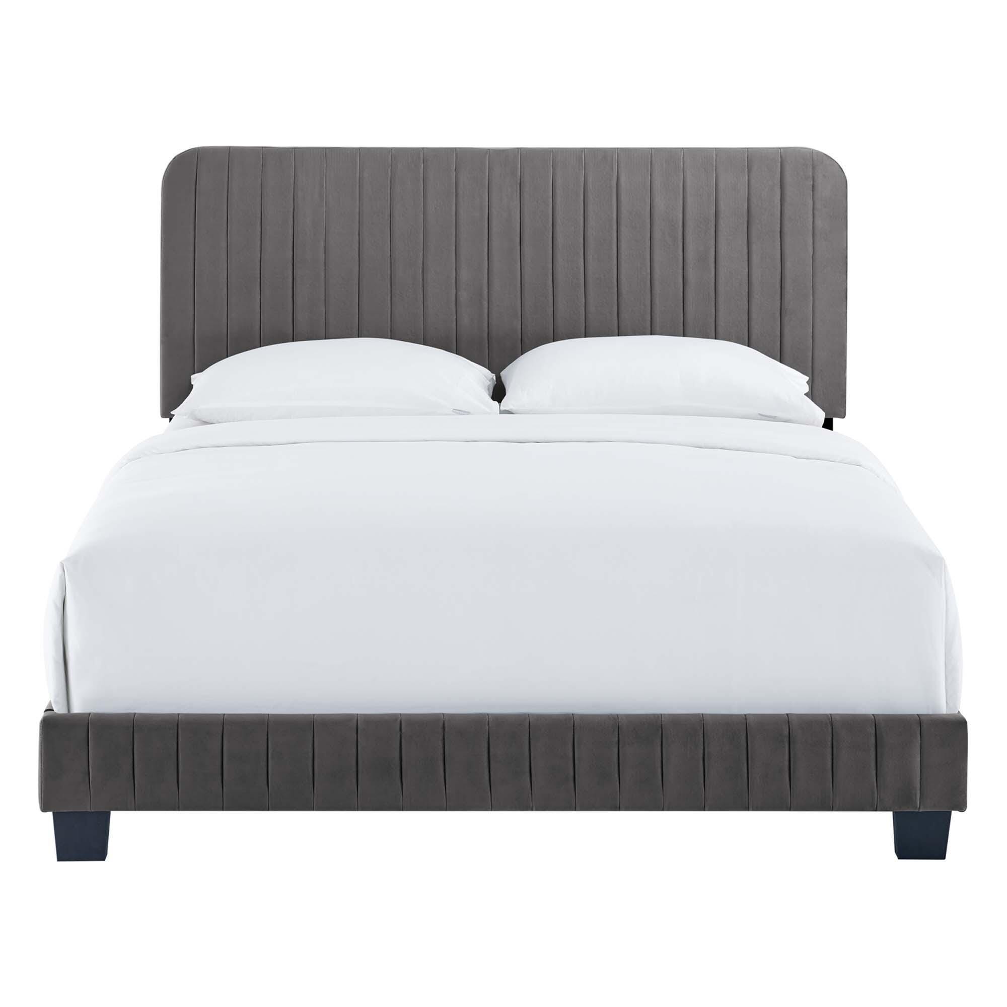 Modway Celine Queen Platform Bed, Gray, large