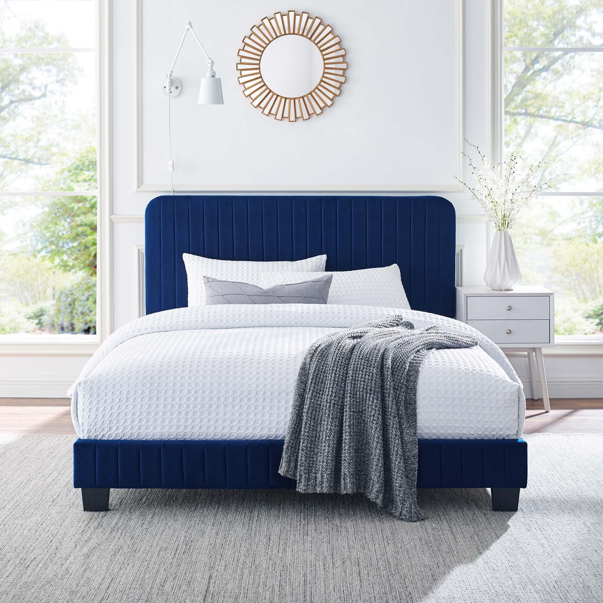 Modway Celine Twin Platform Bed, Navy, large