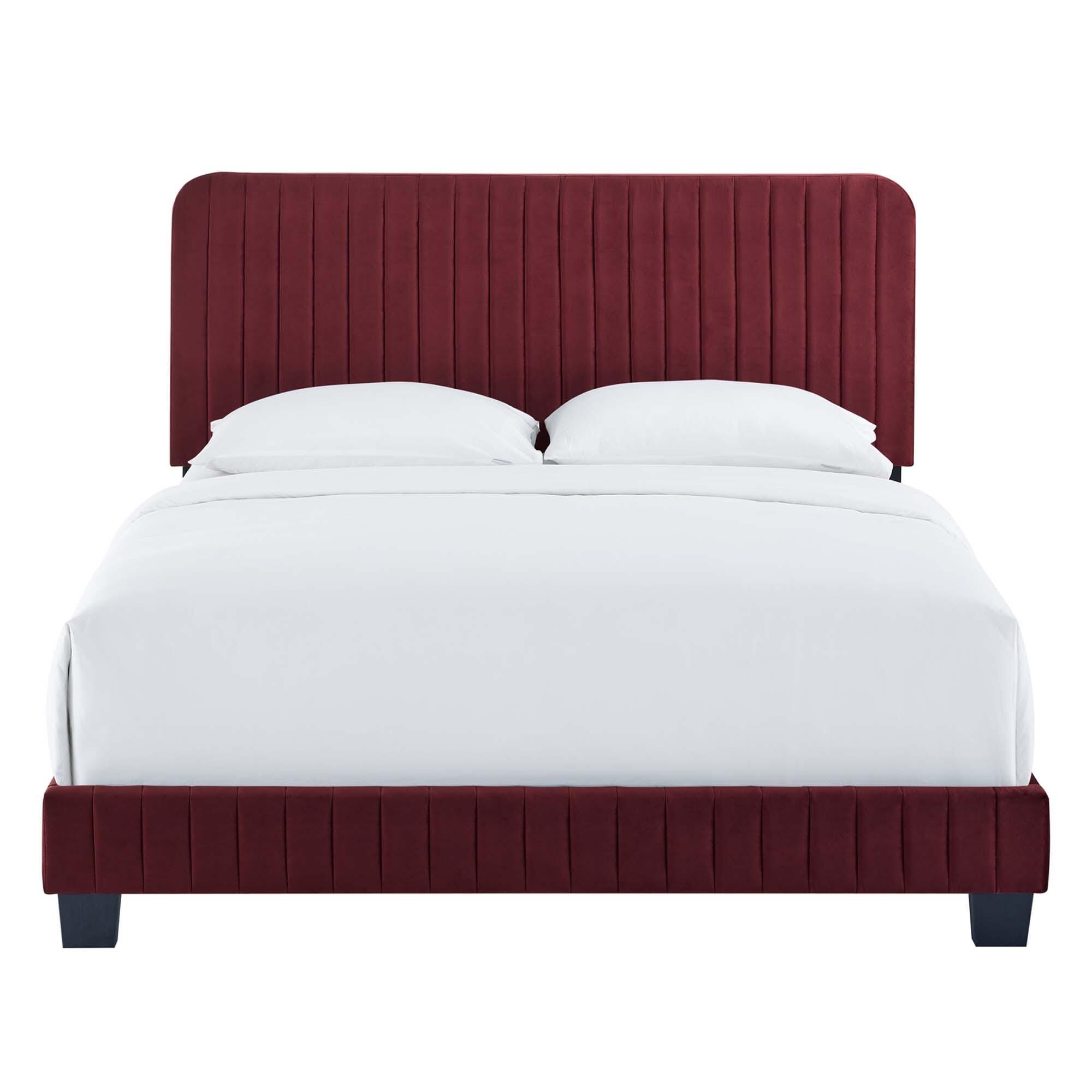Modway Celine Twin Platform Bed, Maroon, large