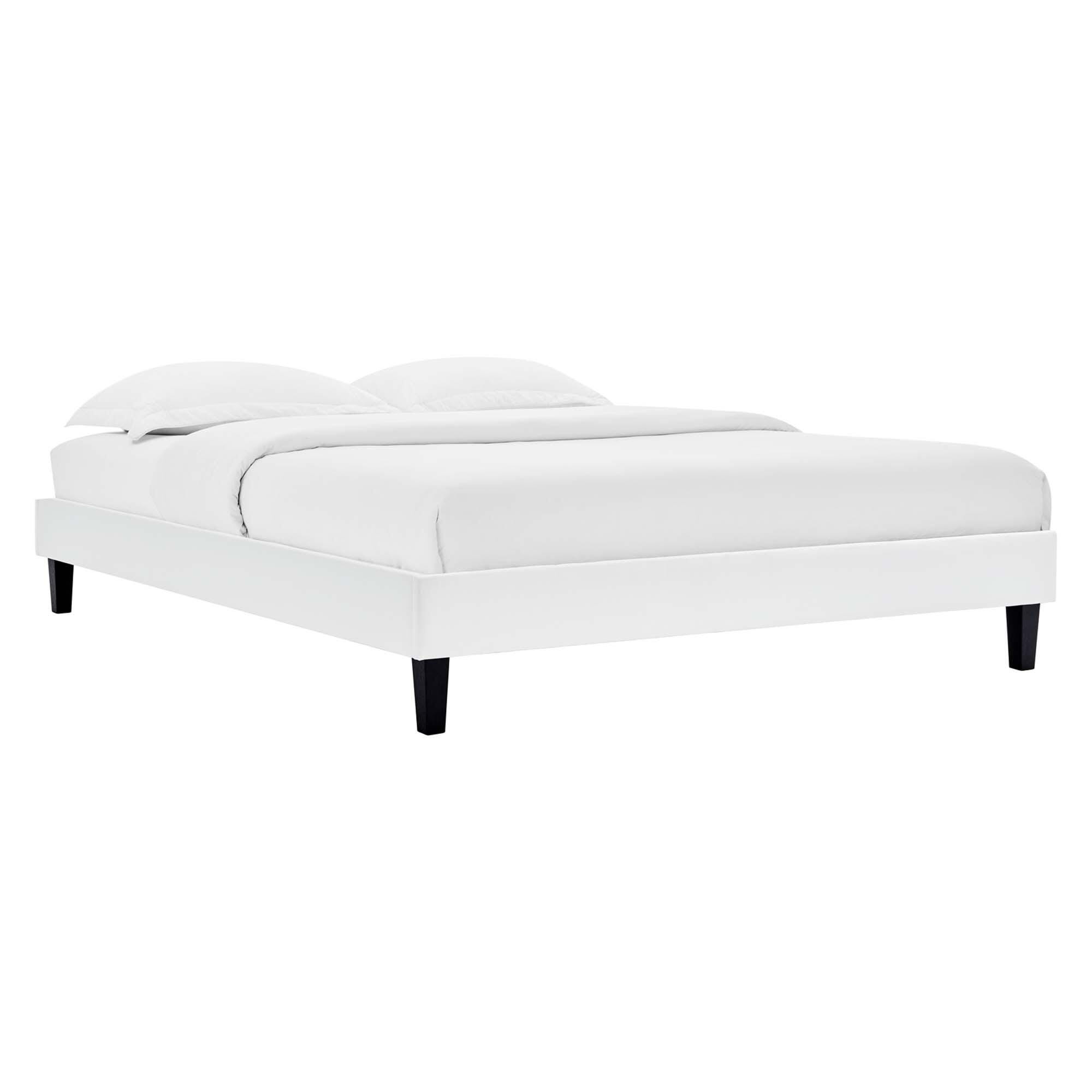 Modway Reign Twin Platform Bed Frame, White, large