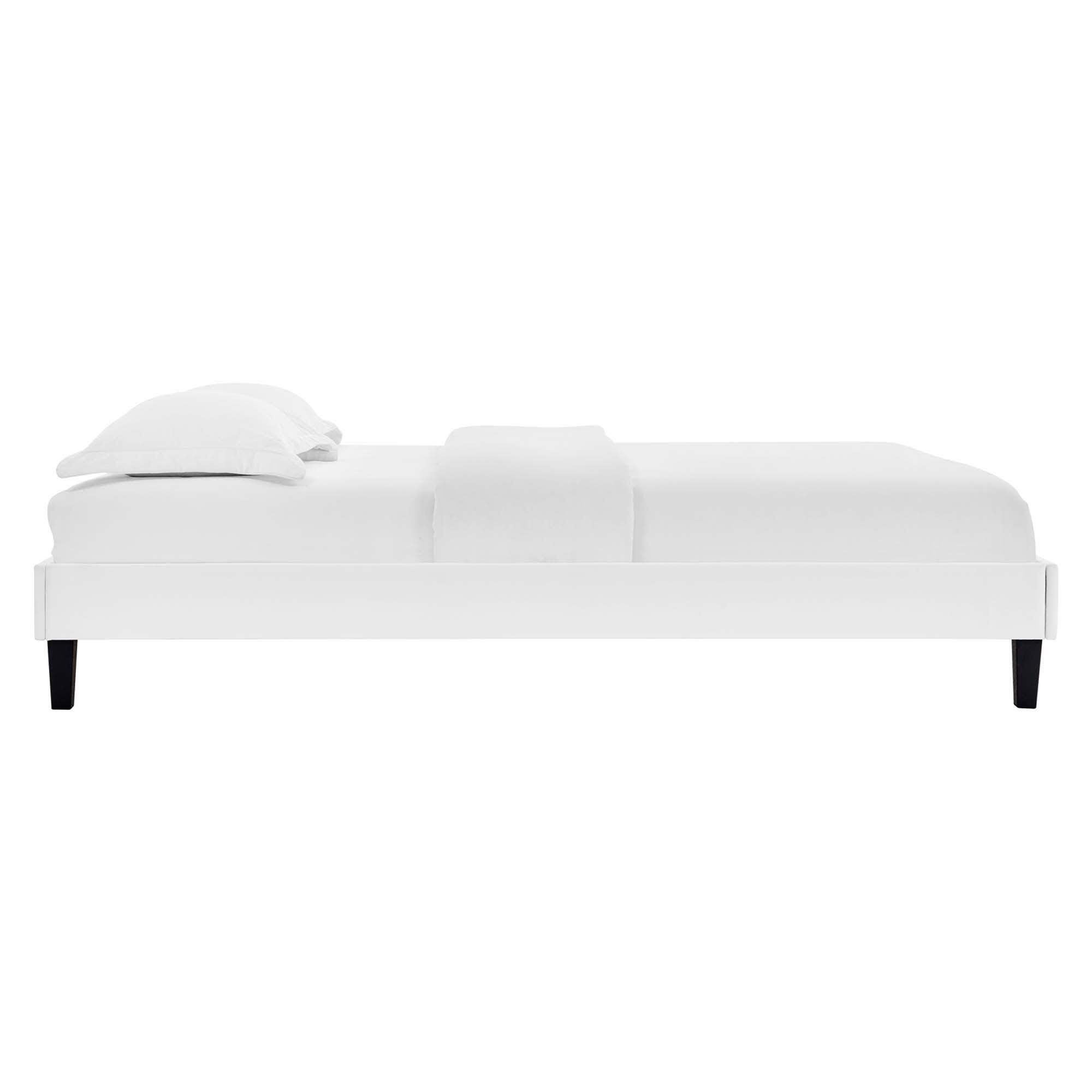 Modway Reign Twin Platform Bed Frame, White, large