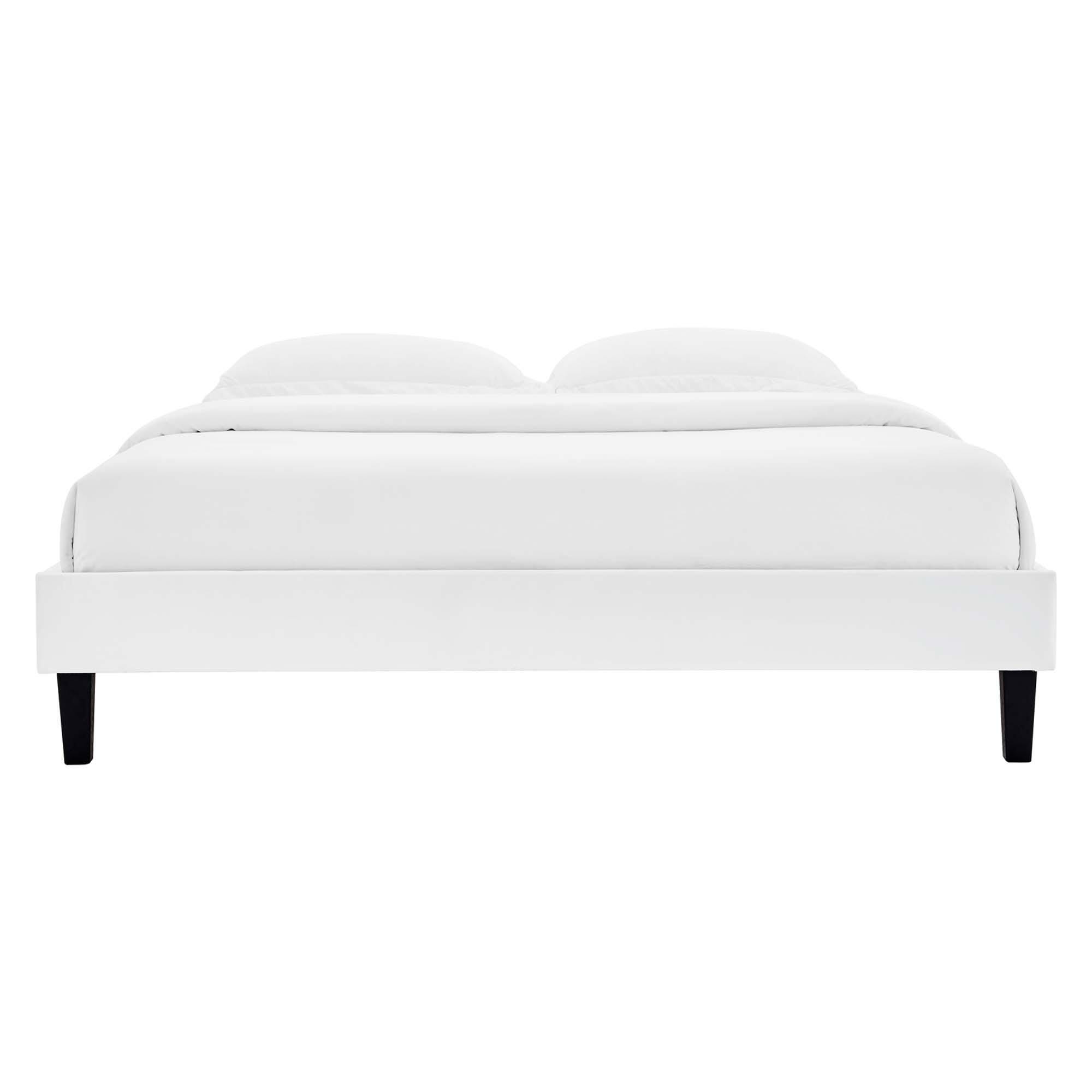 Modway Reign Twin Platform Bed Frame, White, large