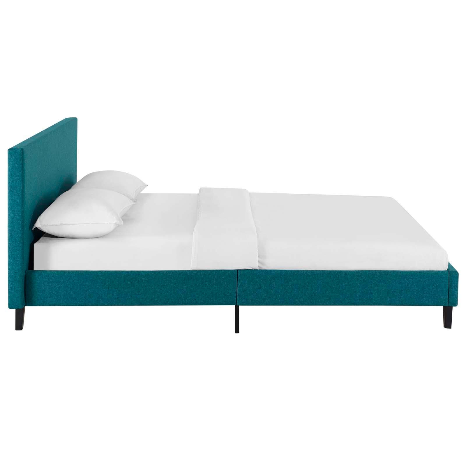 Modway Anya Full Platform Bed, Teal, large