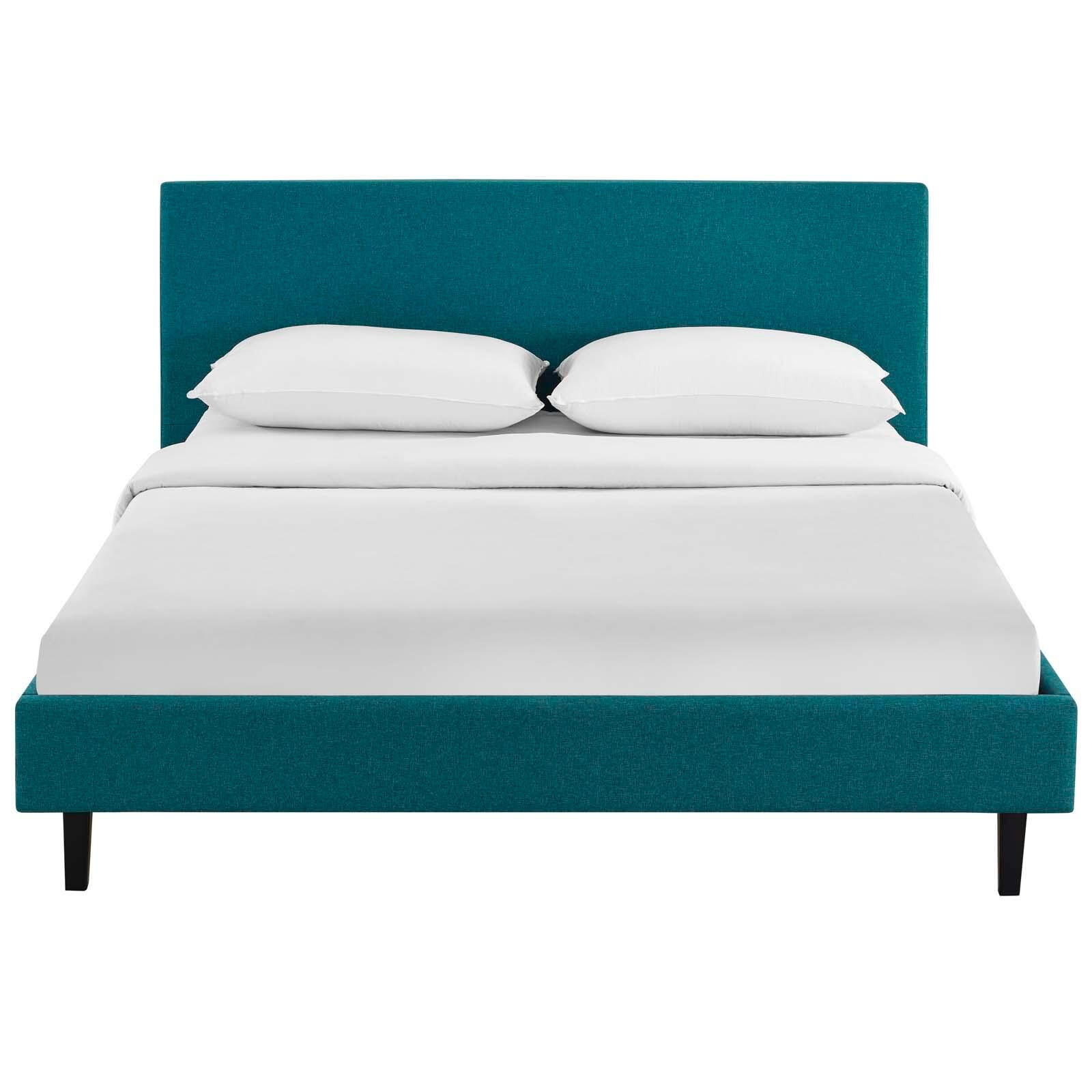 Modway Anya Full Platform Bed, Teal, large