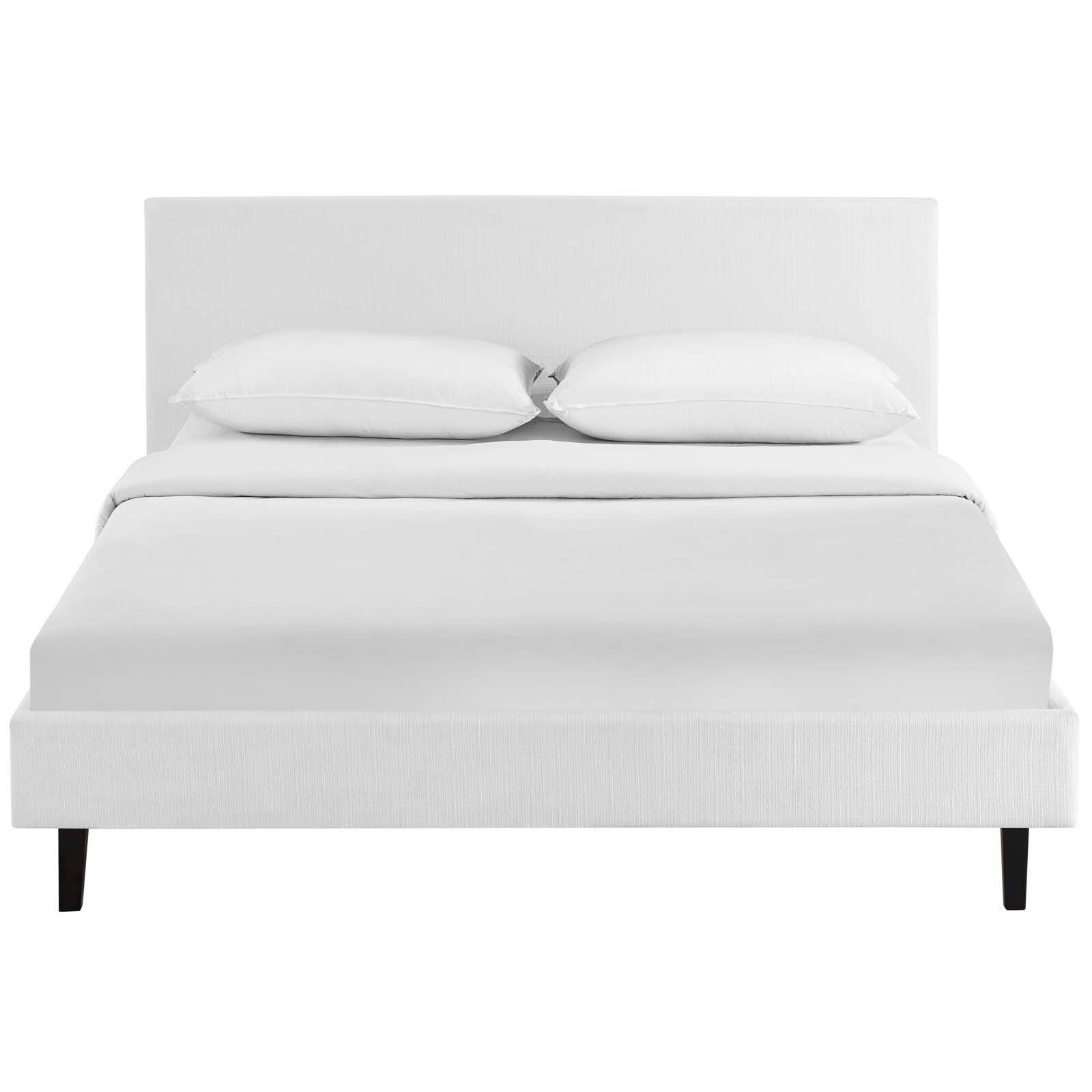Modway Anya Full Platform Bed, White, large