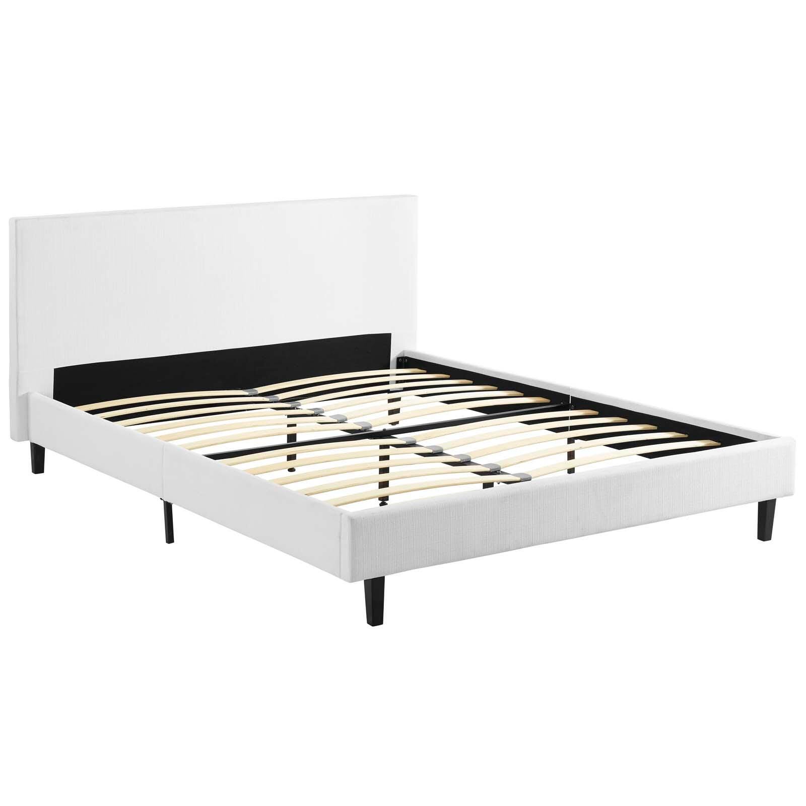 Modway Anya Full Platform Bed, White, large