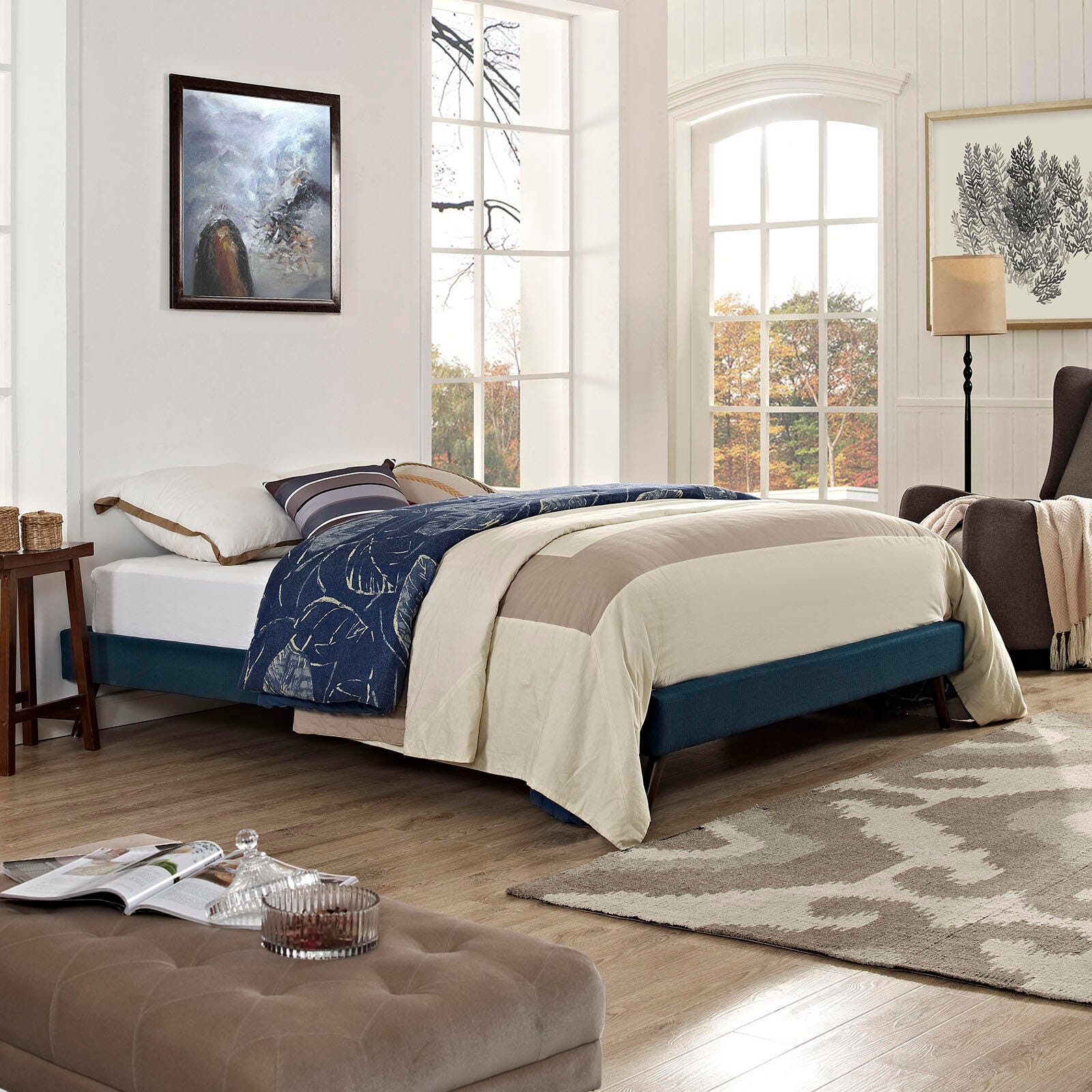 Modway Helen Queen Bed Frame With Splayed Legs, , large