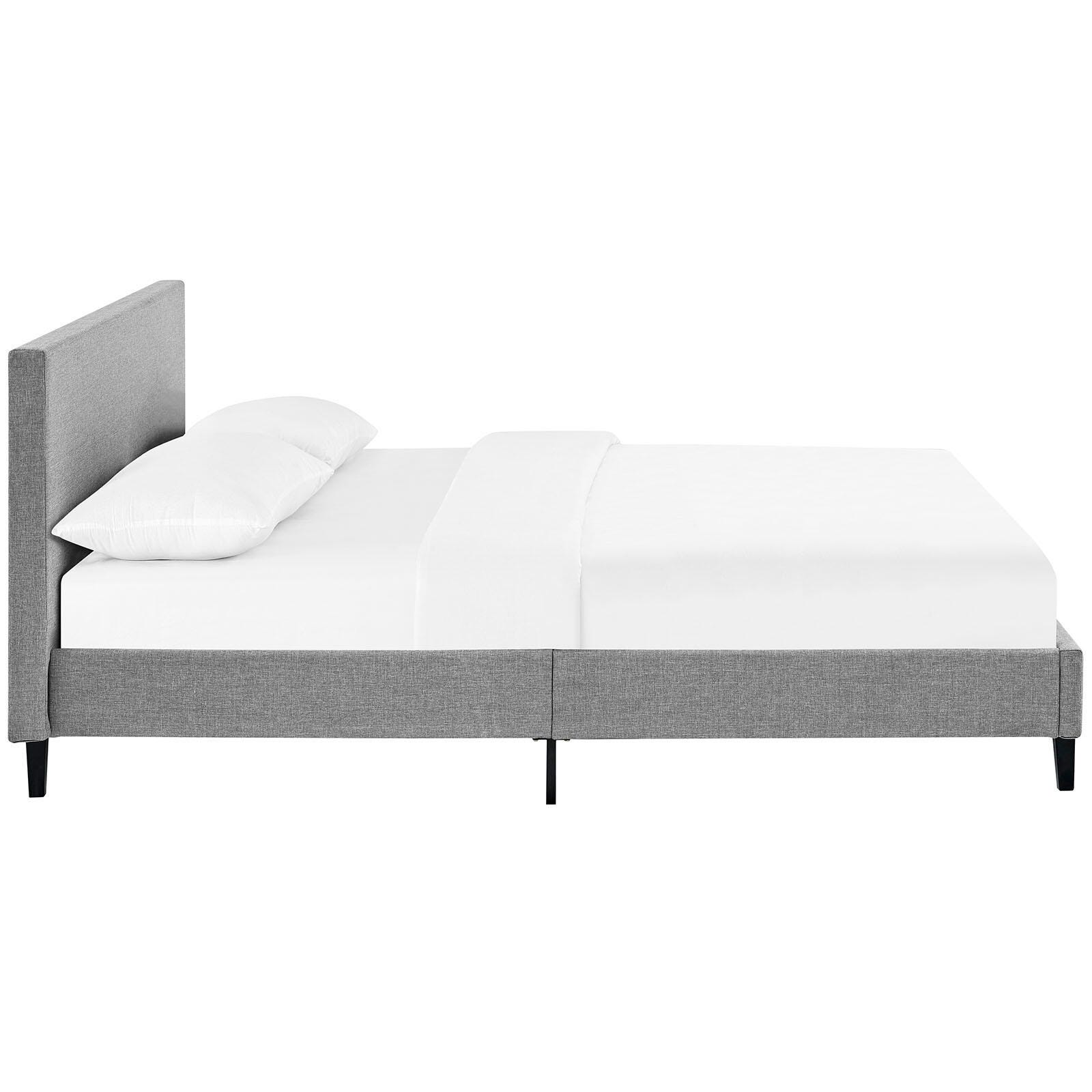 Modway Anya Queen Platform Bed, Light Gray, large