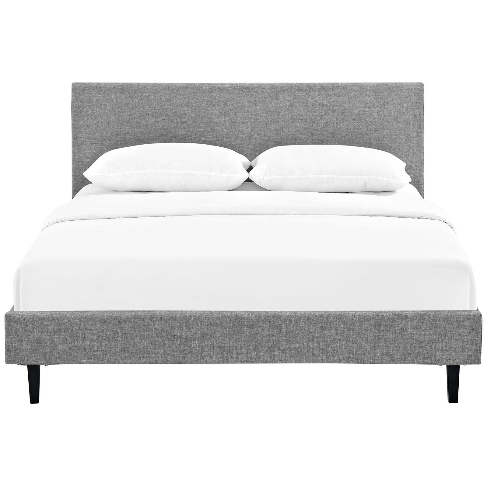 Modway Anya Queen Platform Bed, Light Gray, large