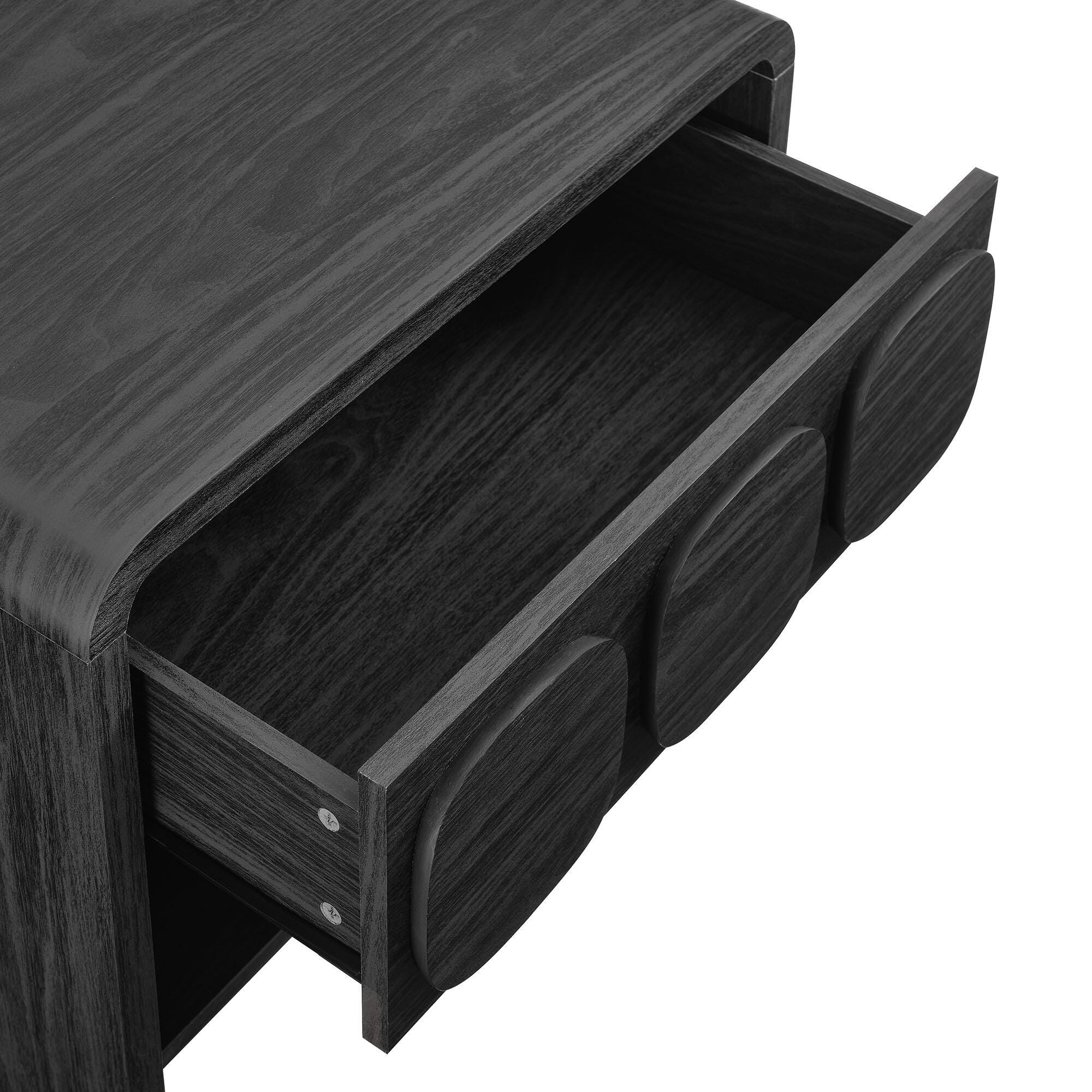 Modway Toscana 23" 1 Drawer Nightstand, Black, large
