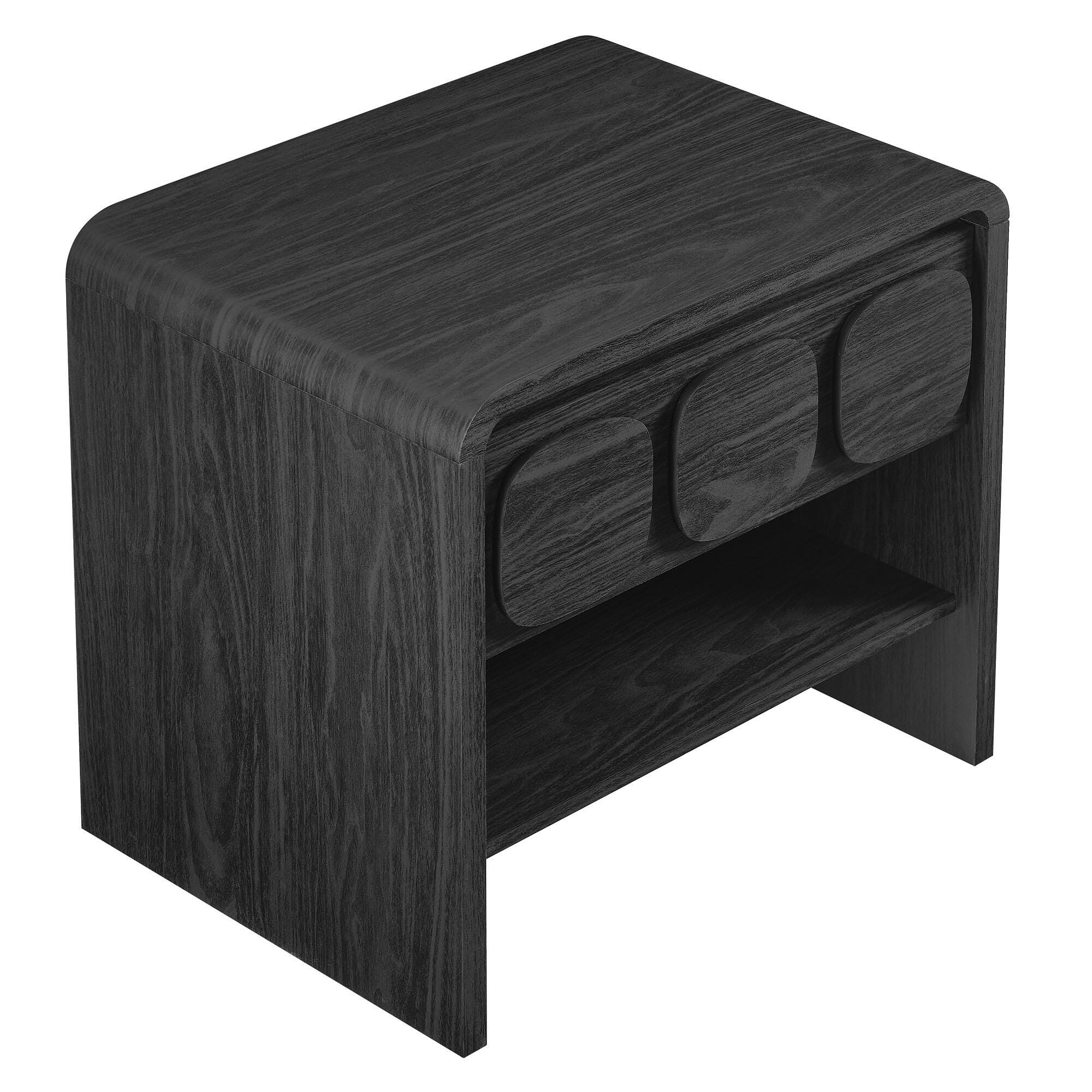 Modway Toscana 23" 1 Drawer Nightstand, Black, large