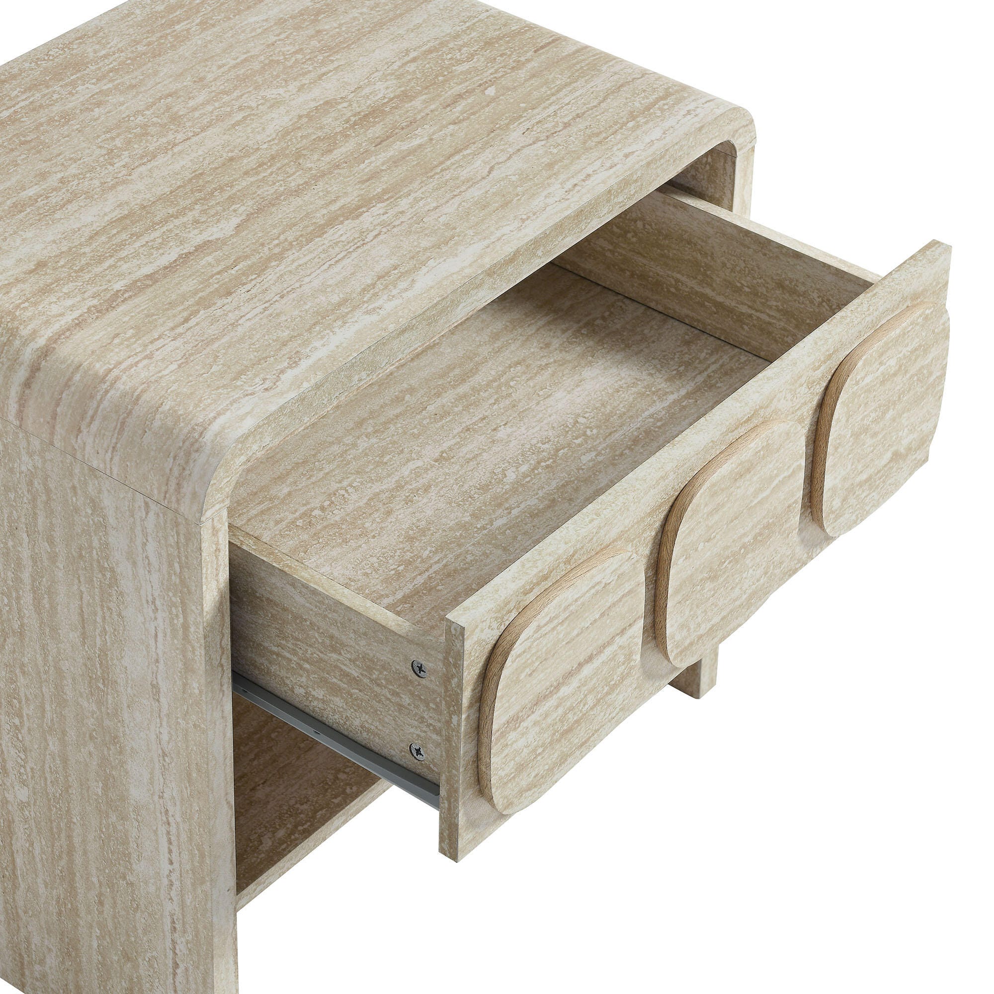 Modway Toscana 23" 1 Drawer Nightstand, Travertine, large