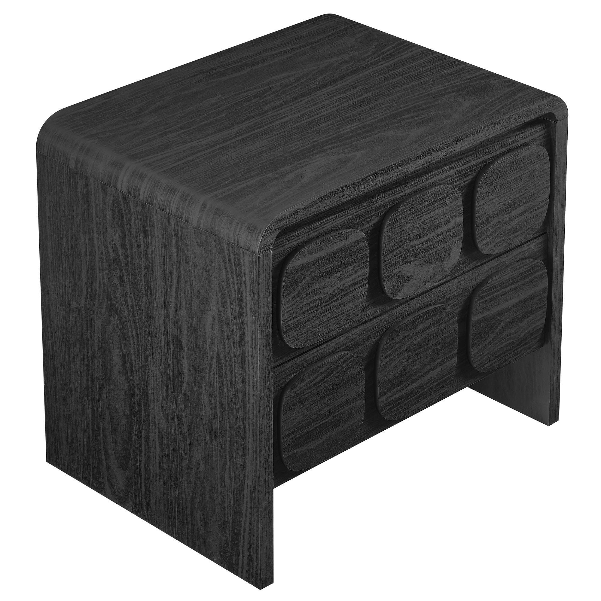 Modway Toscana 23" 2 Drawer Nightstand, Black, large