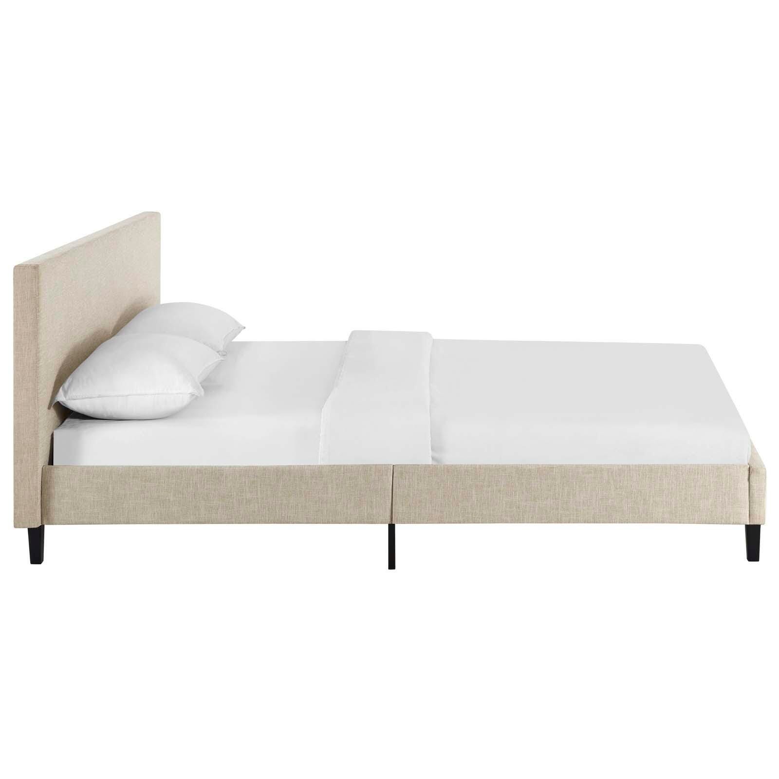 Modway Anya Queen Platform Bed, Beige, large