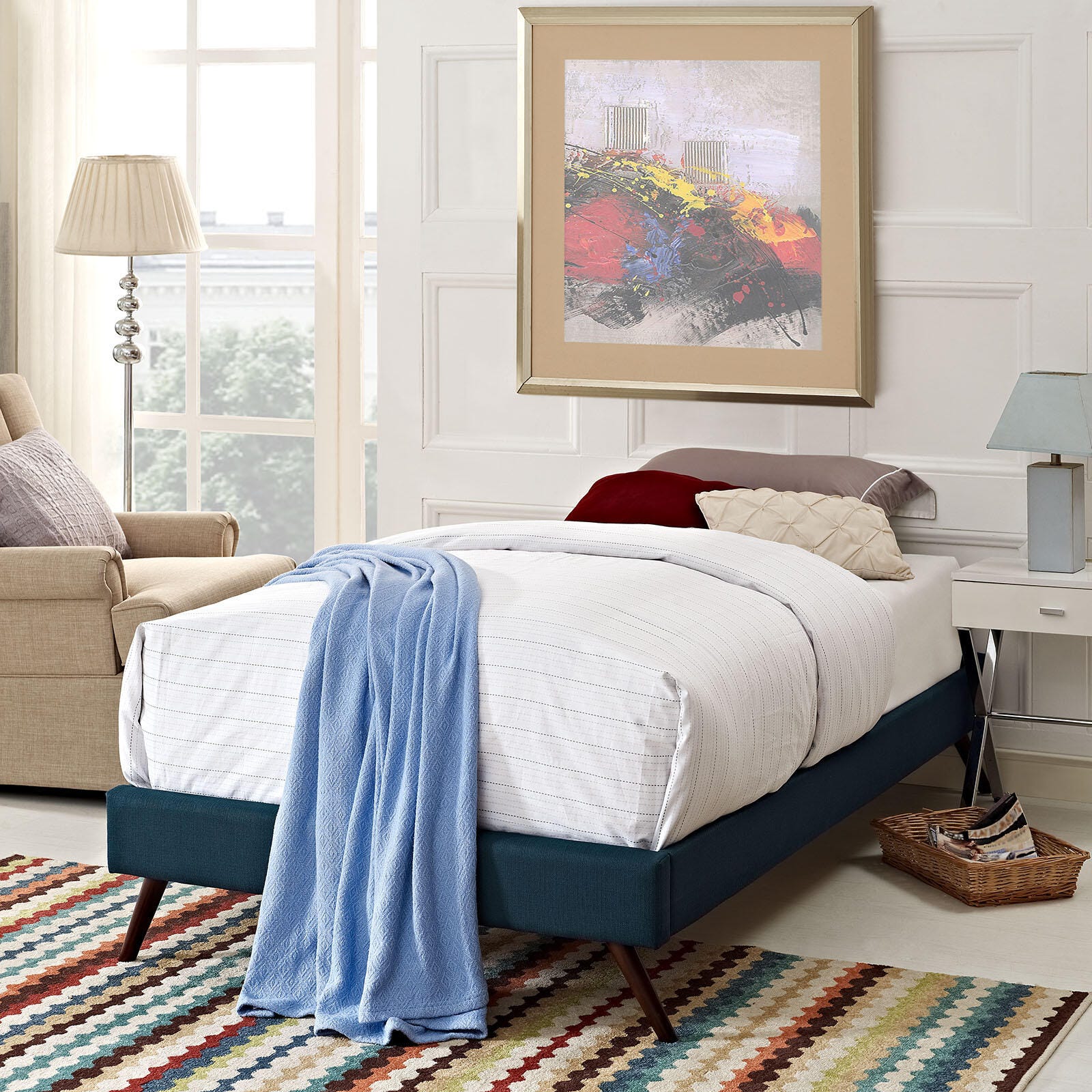 Modway Helen Twin Bed Frame With Splayed Legs, , large