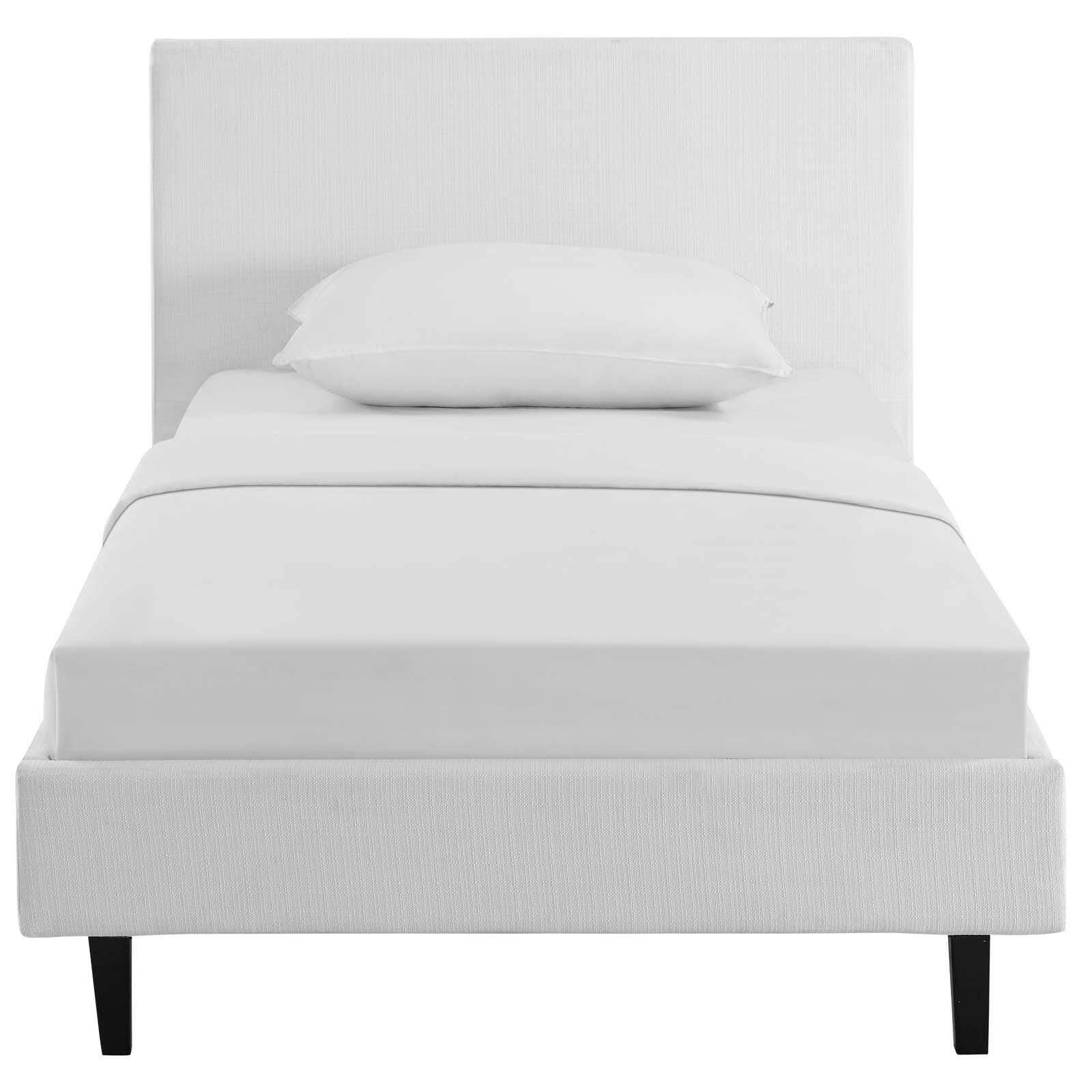 Modway Anya Twin Platform Bed, White, large
