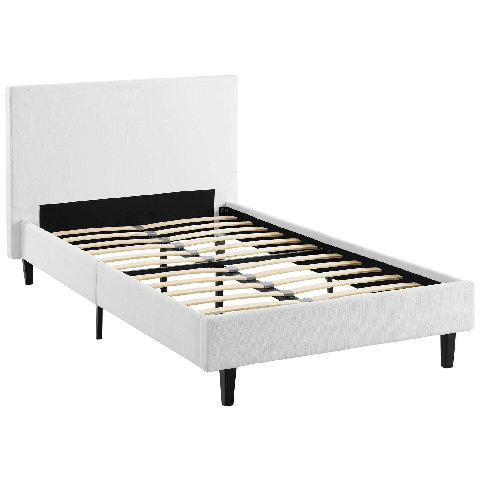 Modway Anya Twin Platform Bed, White, large
